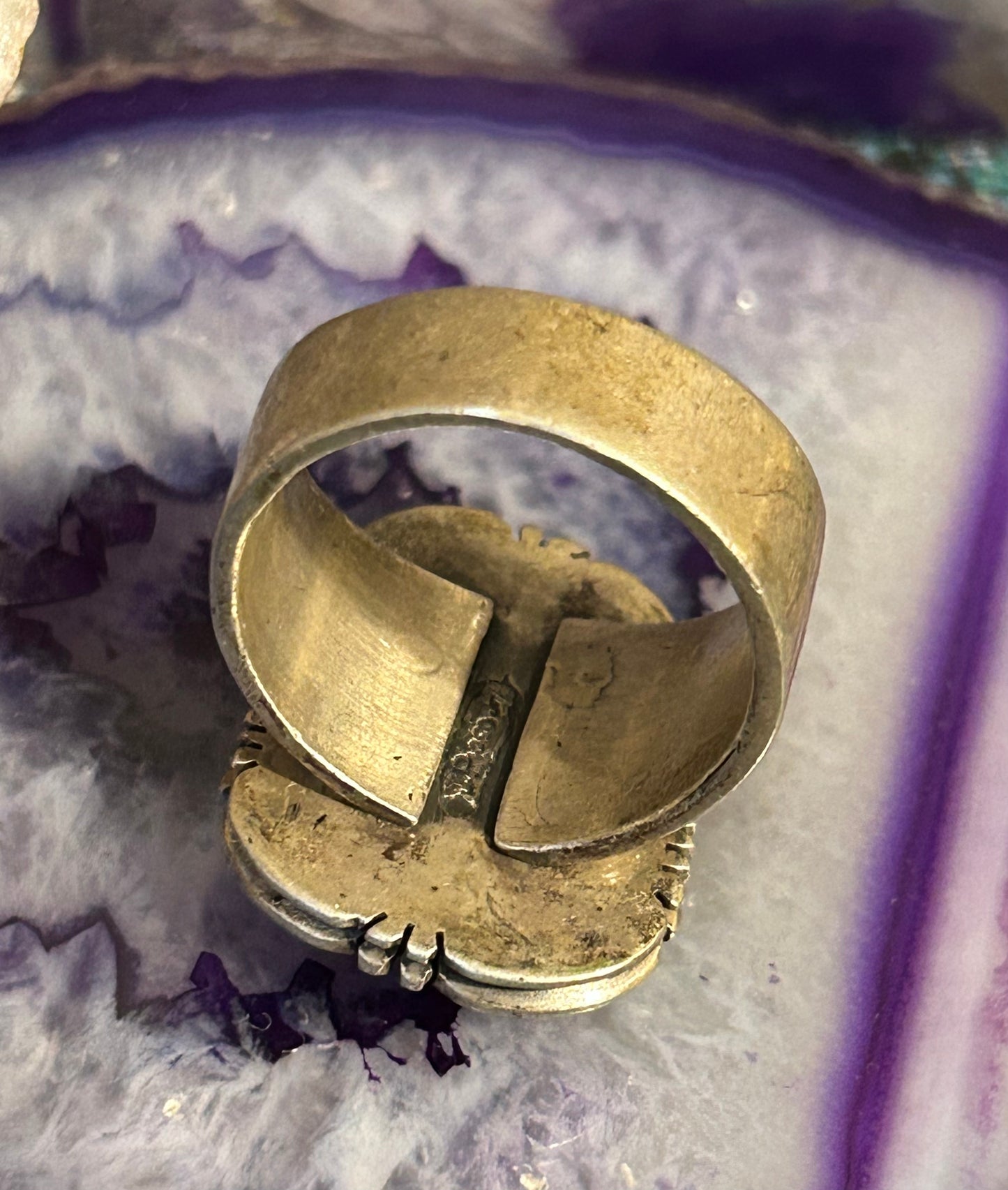 Sterling Silver Native American J Piaso Jr Wild Horse Jasper to Ring Sz 12