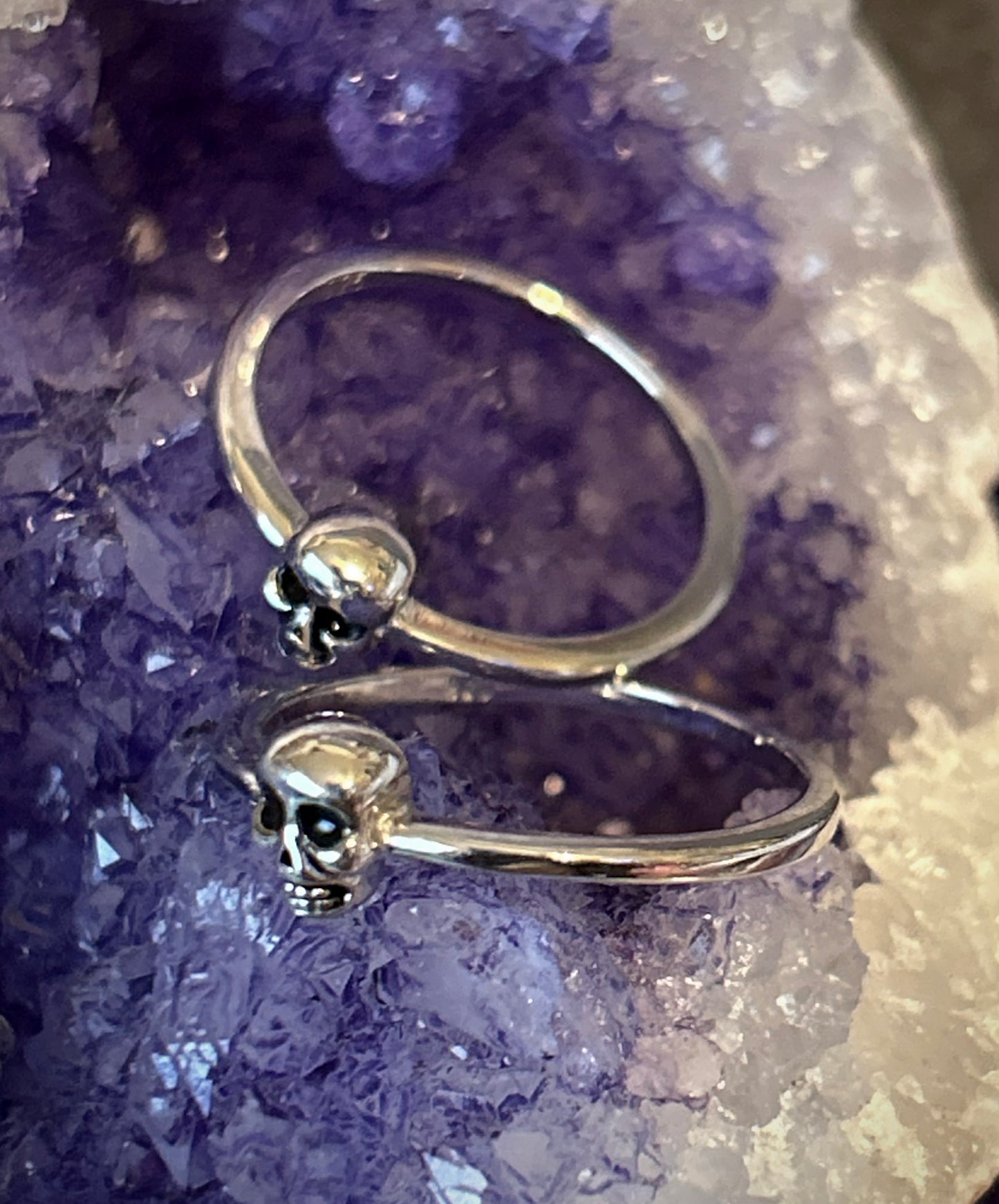 STERLING SILVER SKULL STACKER RINGS