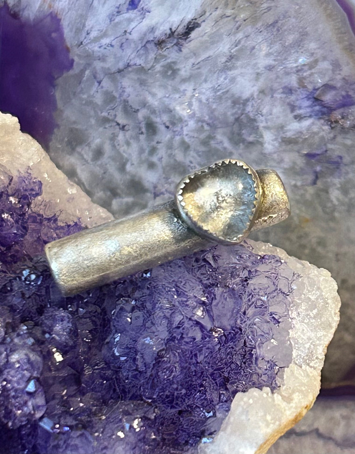 GUZ LOVE NO.115 • Sterling Silver Sculptural Heart Quartz Ring Size 7