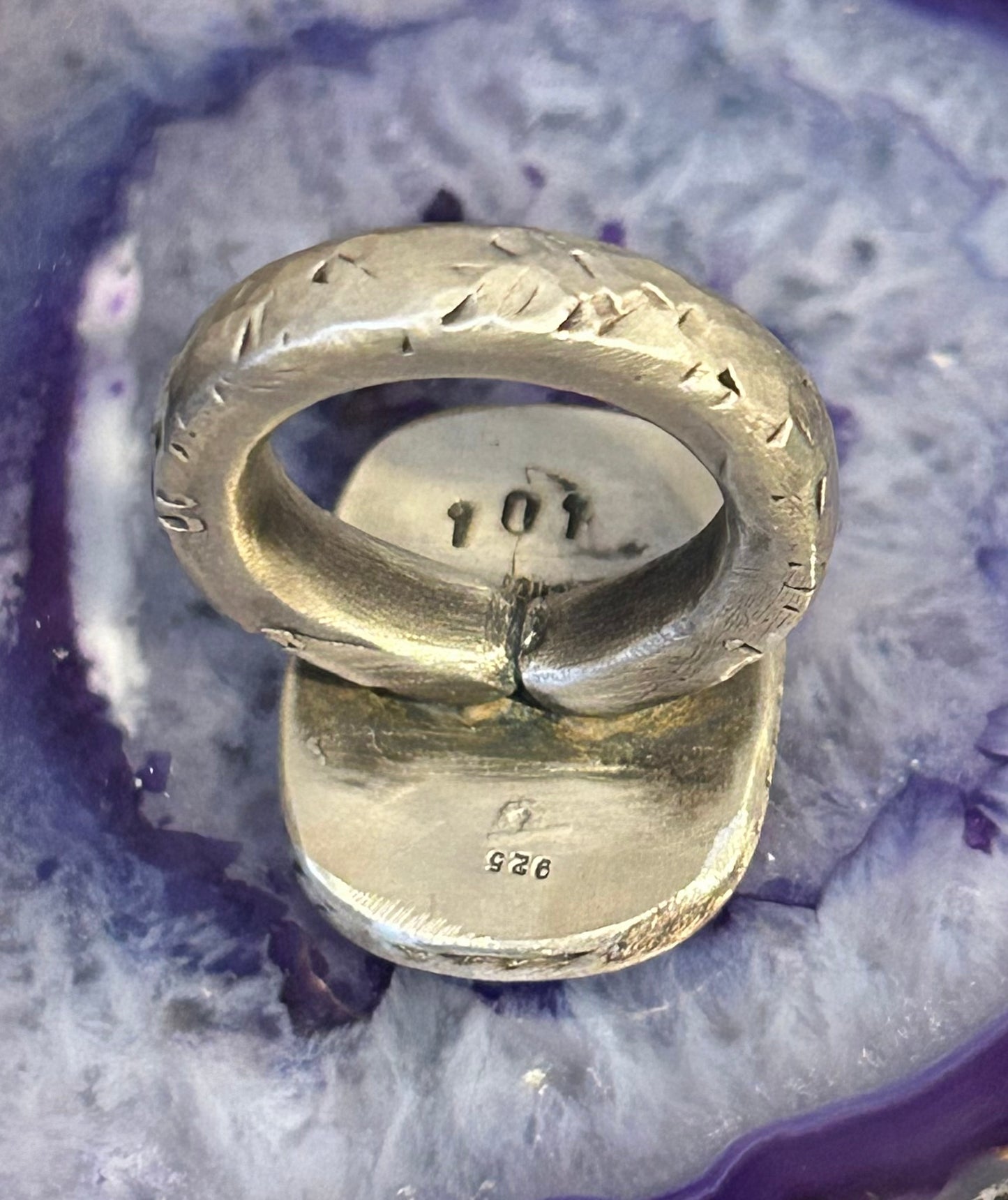 GUZ LOVE NO.101 • Sterling Silver Roysten Ribbon Turquoise Ring • Size 6