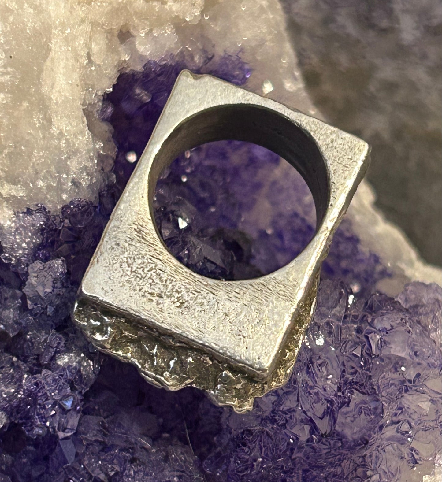 GUZ LOVE 1of1 Rectangle “Apocalypse” Ring • Size 5.5