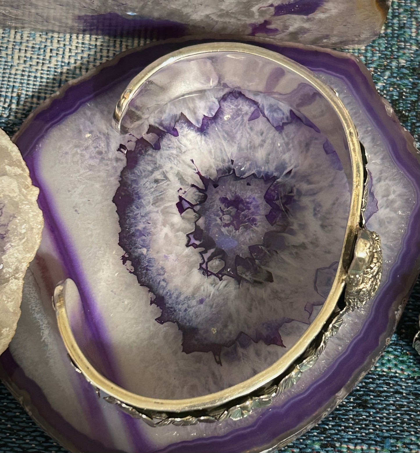 950 Silver Taxco Mexico Day Of The Dead Sugar Skull & Flowers Cuff Bracelet