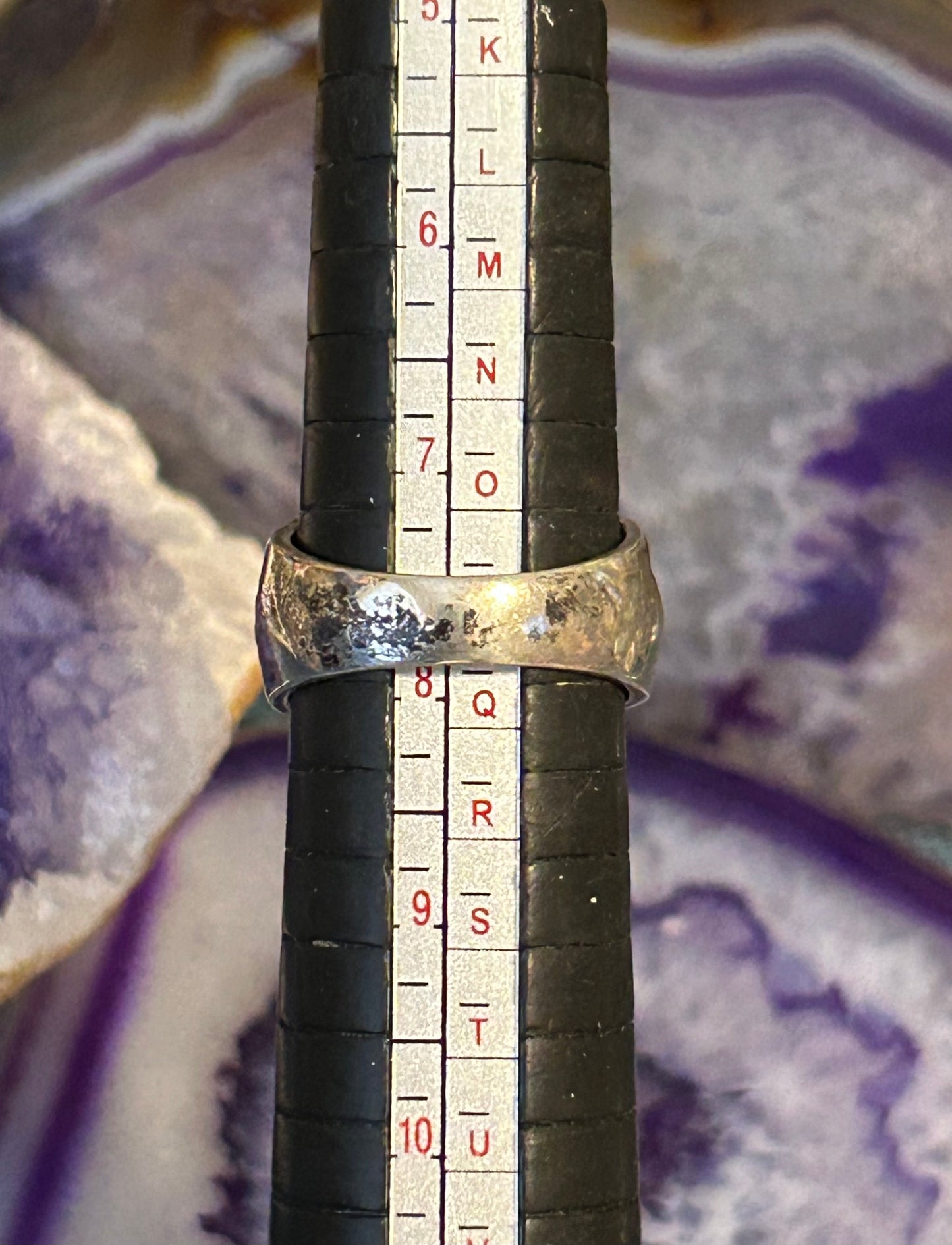 Vintage Sterling Silver Wide Rope Design Ring Size 7.75