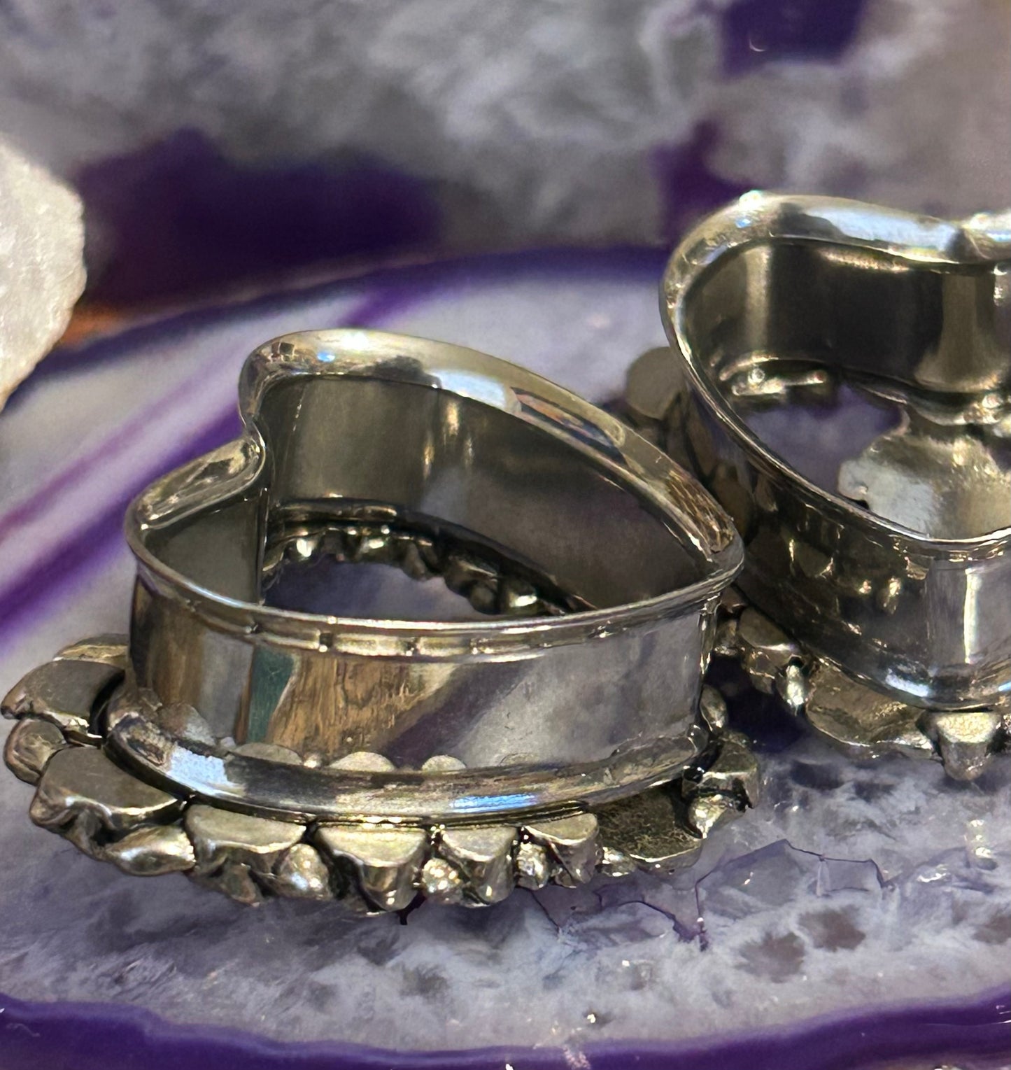 Love Eternal Skeletons Heart Eyelet Plugs • Size 1 Inch