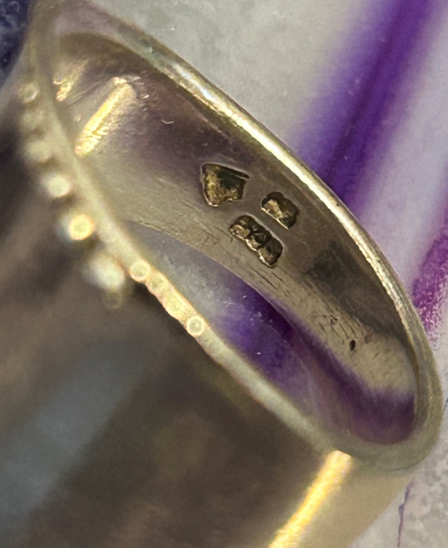 Sterling Silver Vintage Modernist Abstract Wide Band Ring Size 7