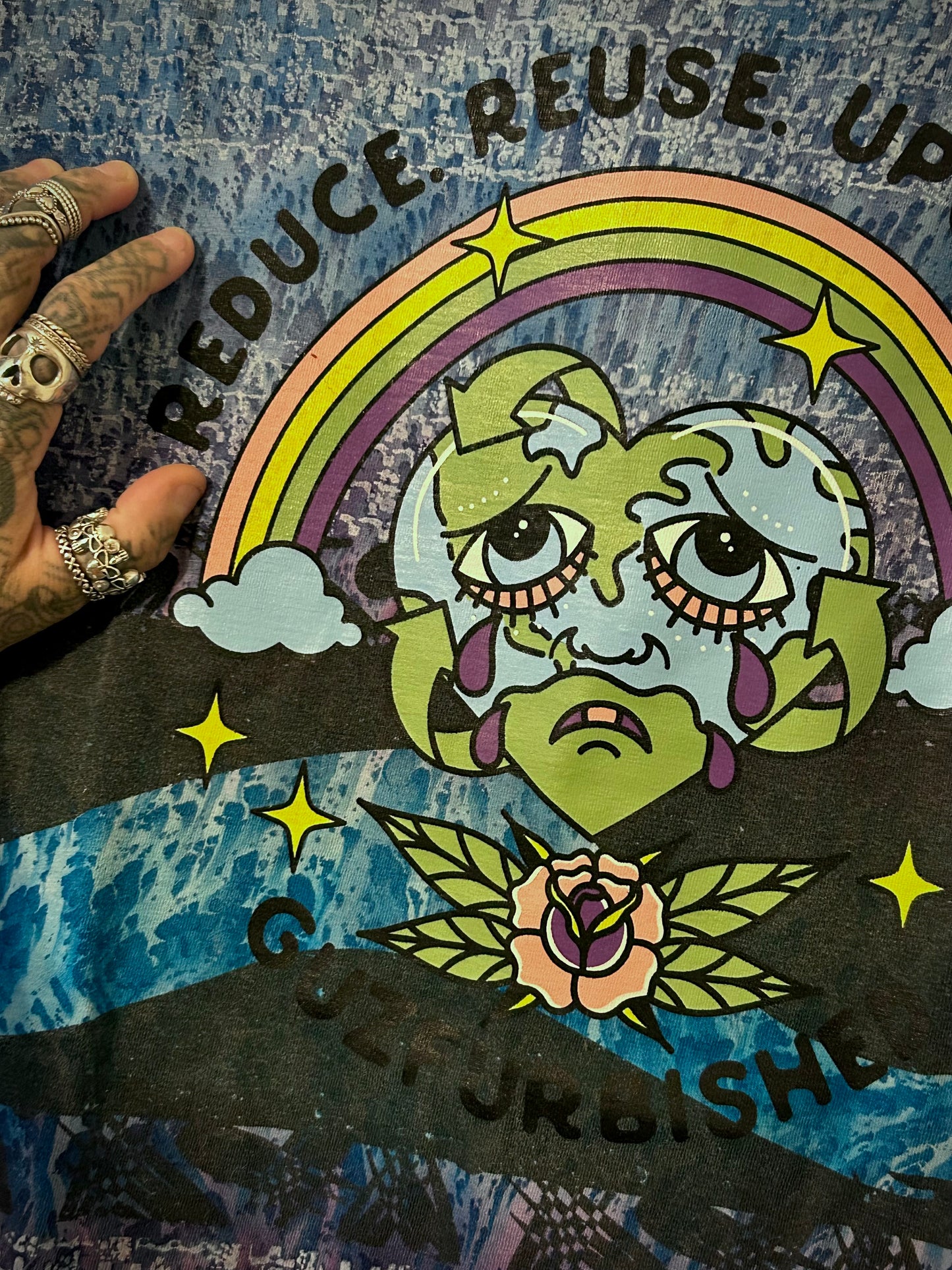 GuzFurbished AOP Vintage Logo T-Shirt • Size XL