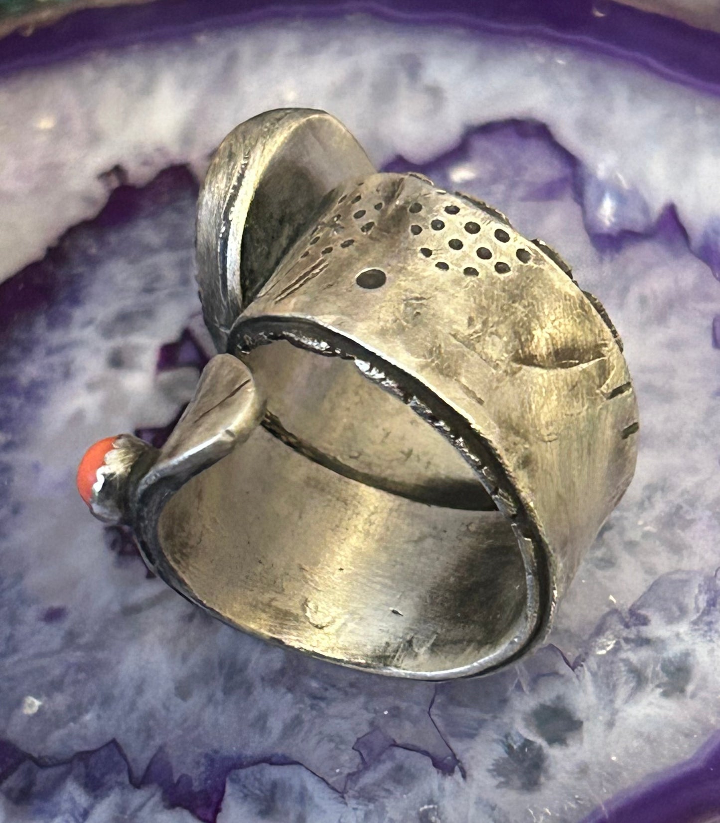 GUZ LOVE NO.108 • Abstract Sculptural Fire Agate Multi-Stone Ring