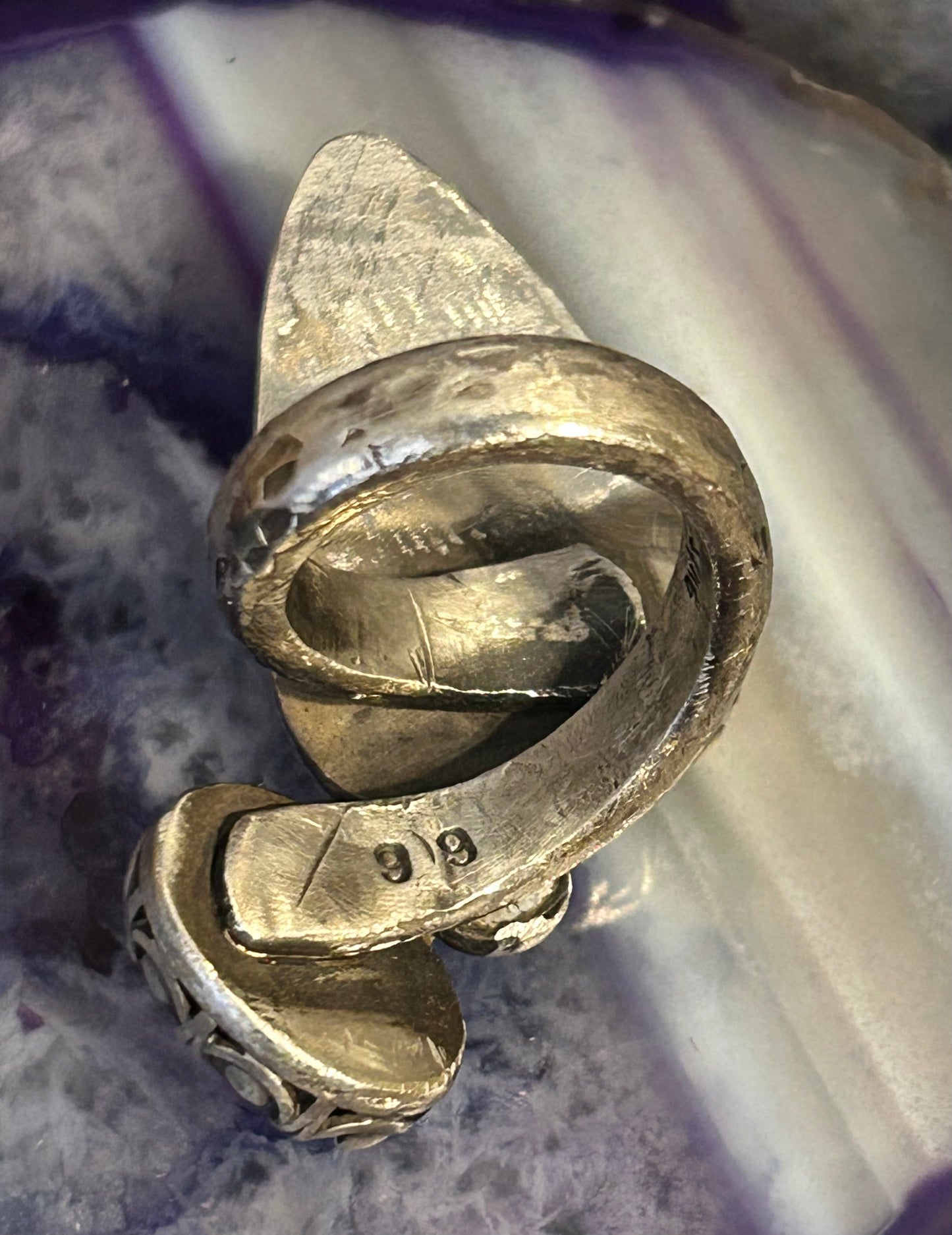 GUZ LOVE NO.99 • Sterling Silver, Labradorite, & Smokey Quartz Ring