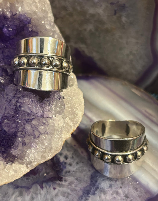 Sterling Silver Taxco Mexico Ball Bead Band Ring Size 7 *sold Individually*