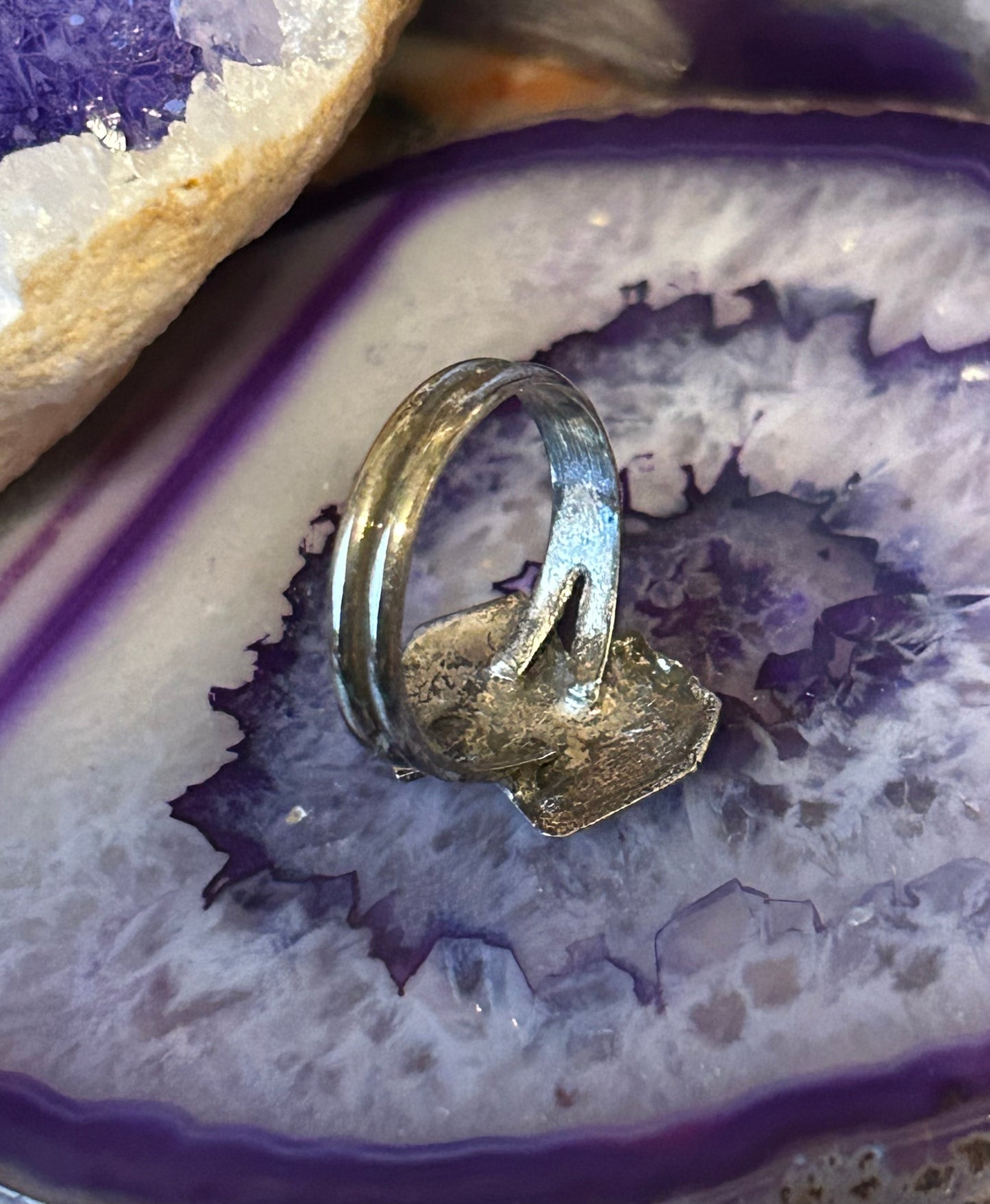 Vintage Sterling Silver Dice Ring •Size 8