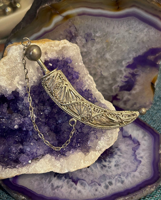 Vintage Sterling Silver Dagger & Sheath Brooch/Pin