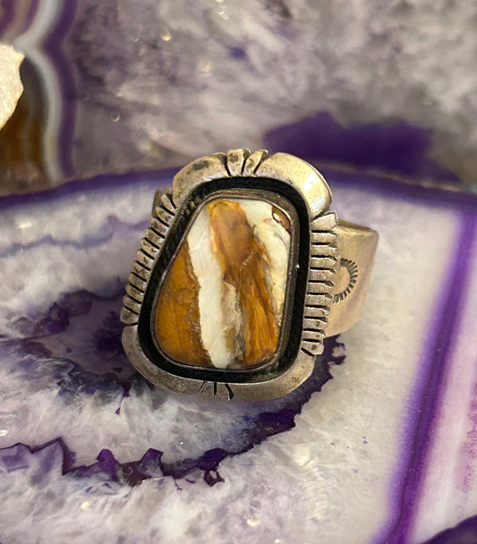 Sterling Silver Native American J Piaso Jr Wild Horse Jasper to Ring Sz 12