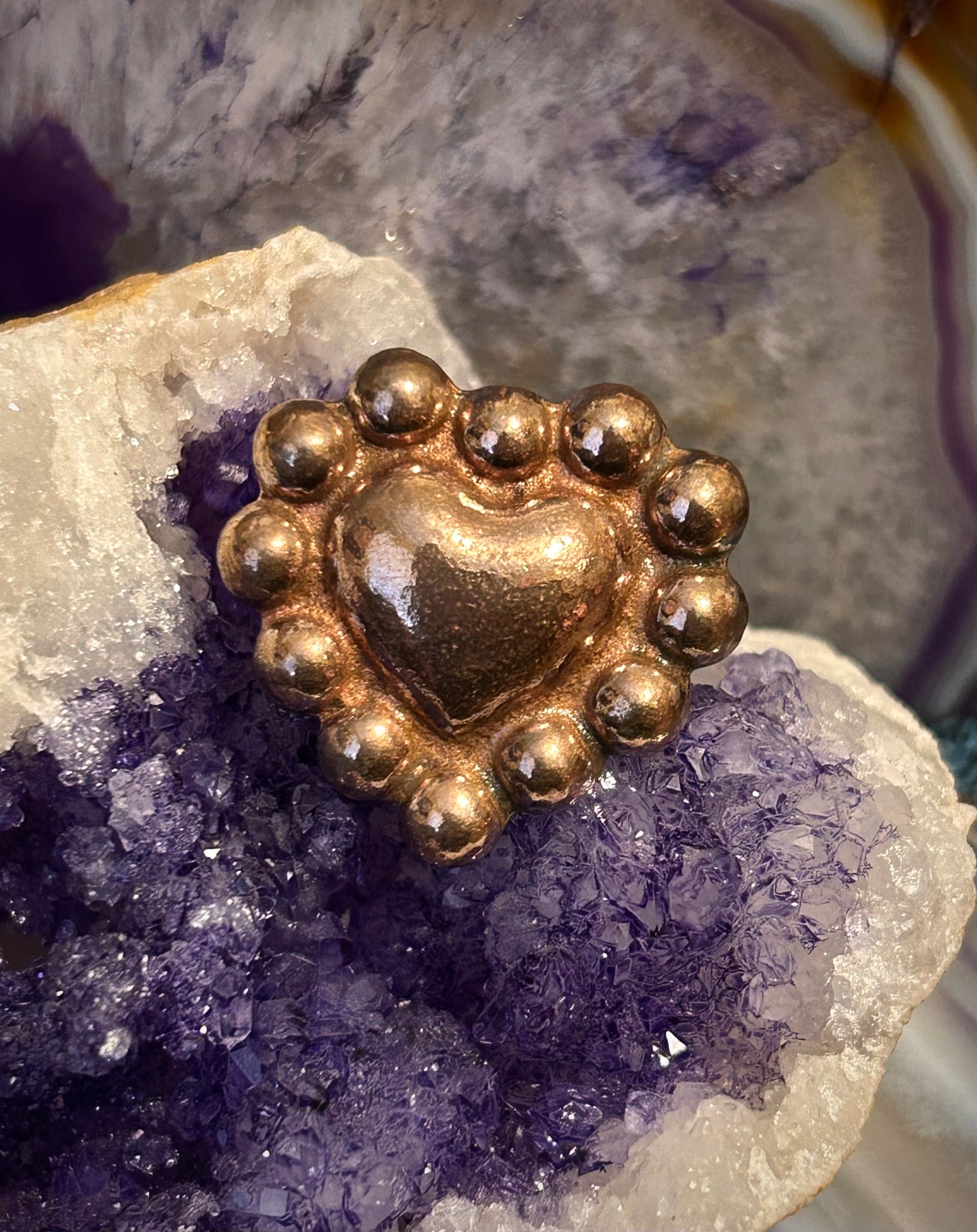 GUZ LOVE Copper Heart Adjustable Ring