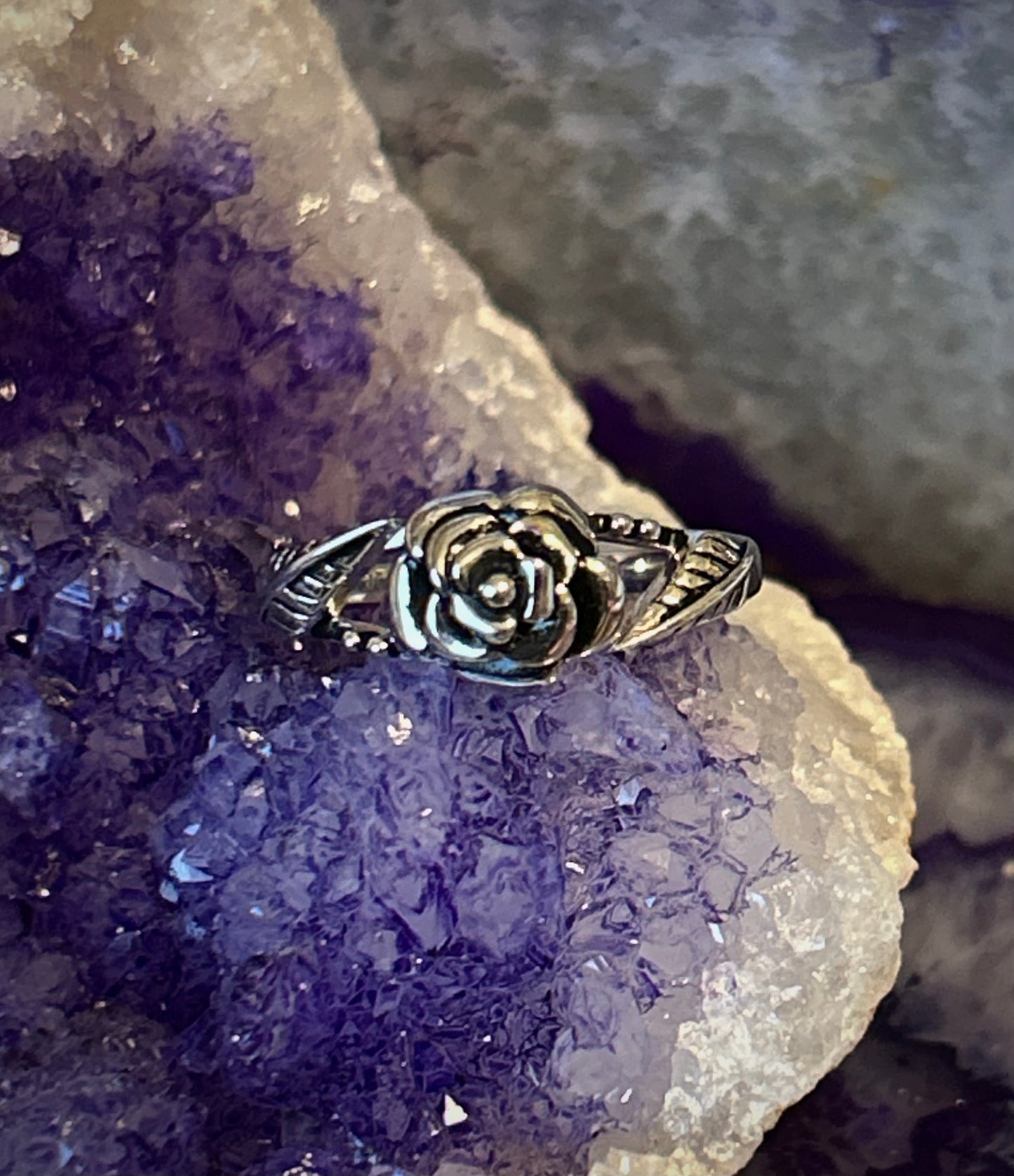 Sterling Silver Rose Rings