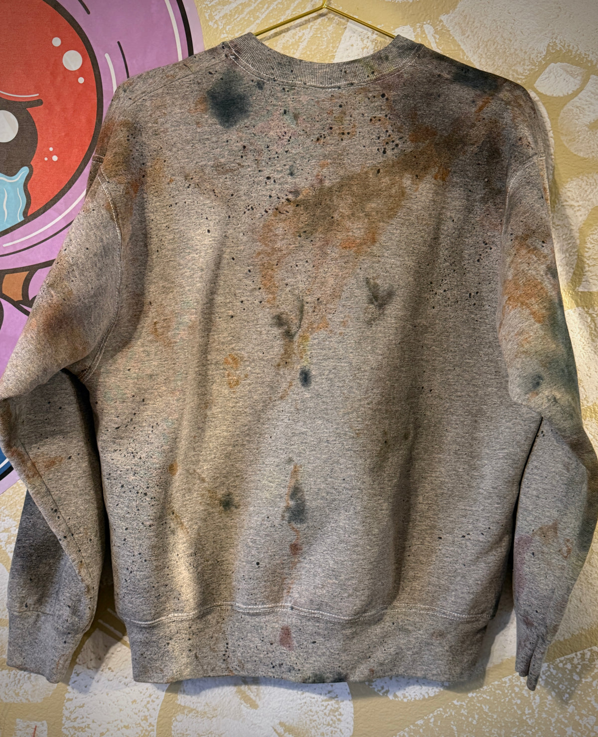 GuzFurbished SPOOKY SZN KID GRIMM Dyed Crewneck Sweatshirt • Large
