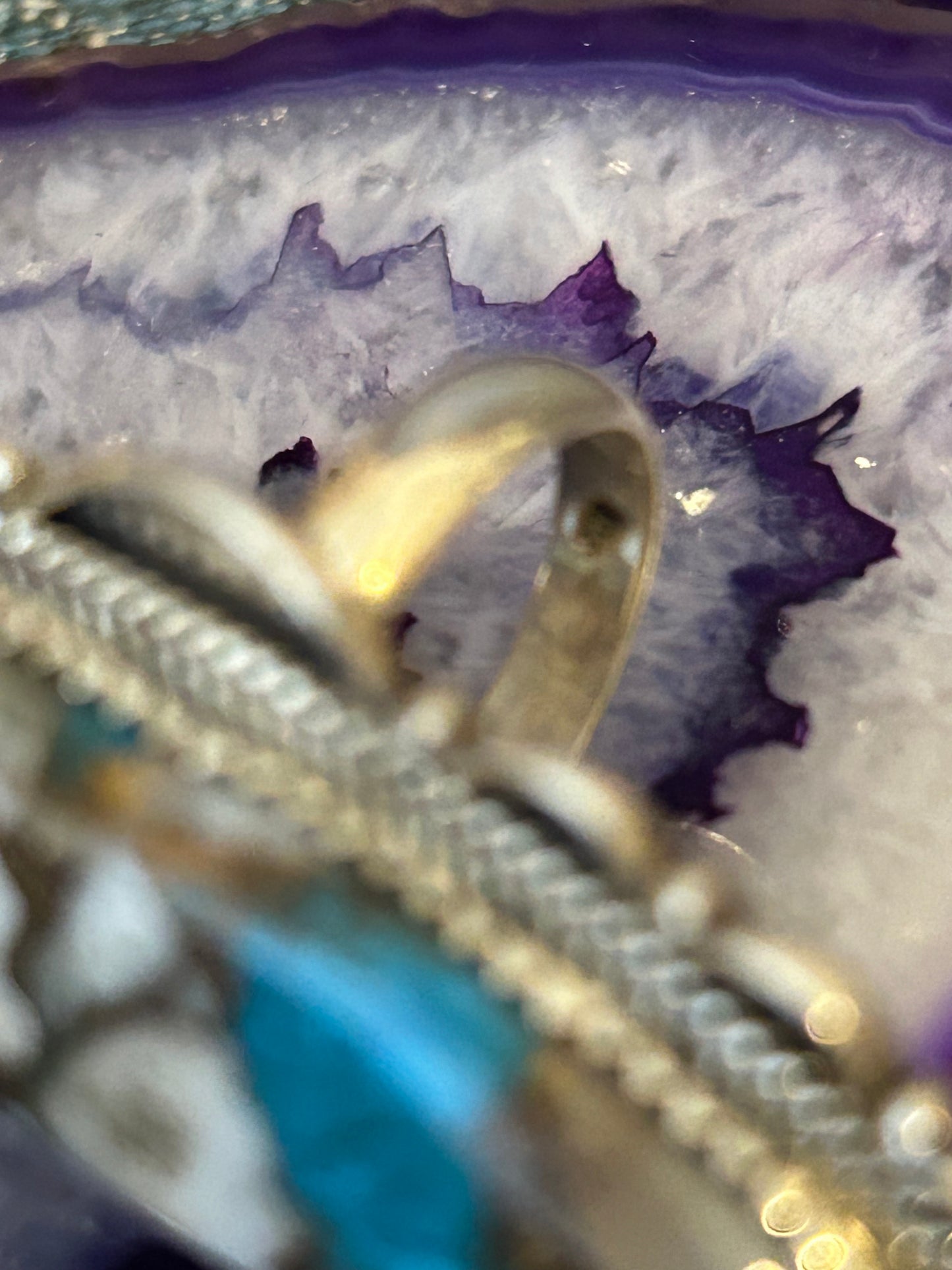 Sterling Silver Spiny Oyster Turquoise Statement Ring Size 7
