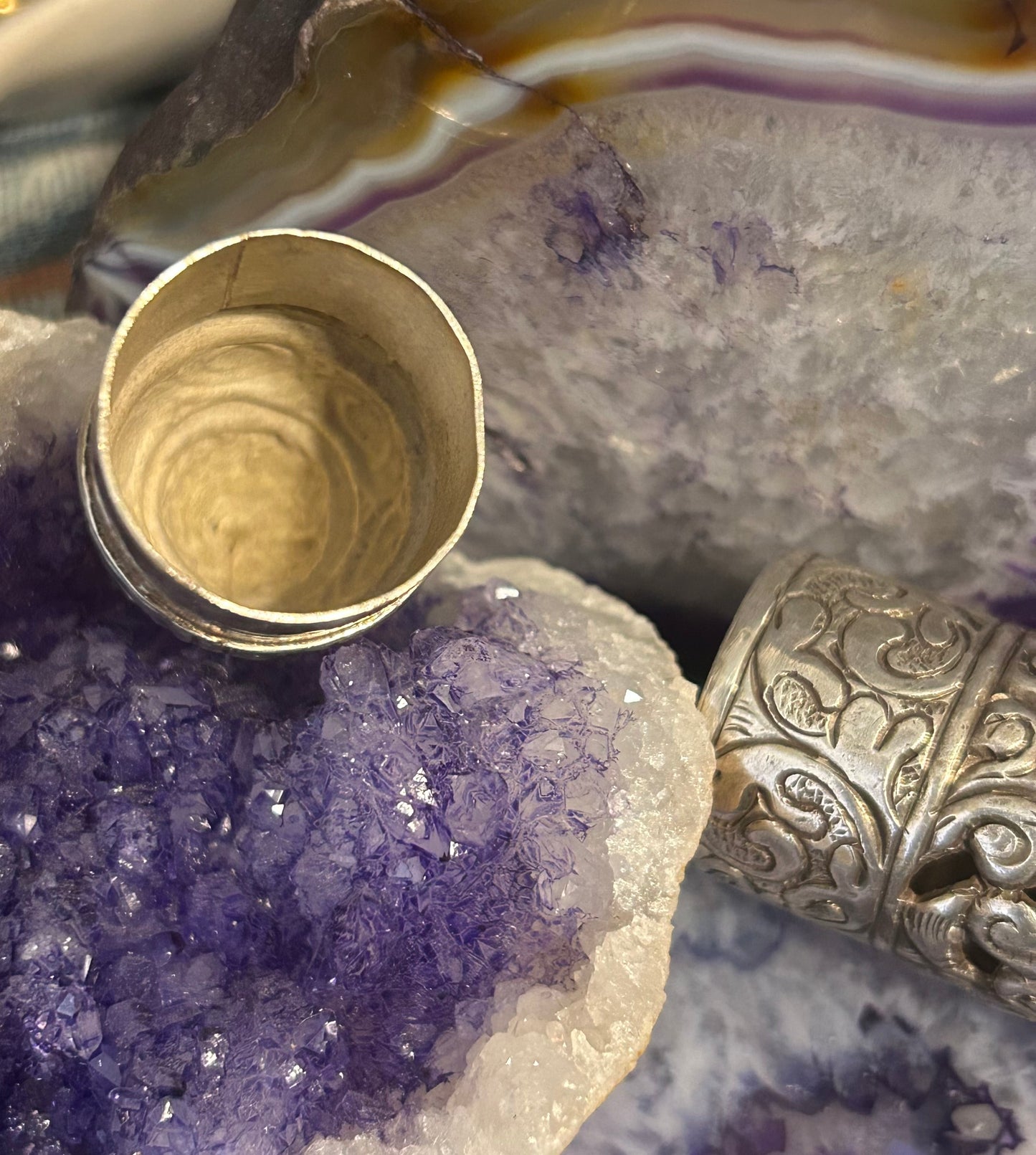 Vintage Sterling Silver Mezuzah Scroll Case