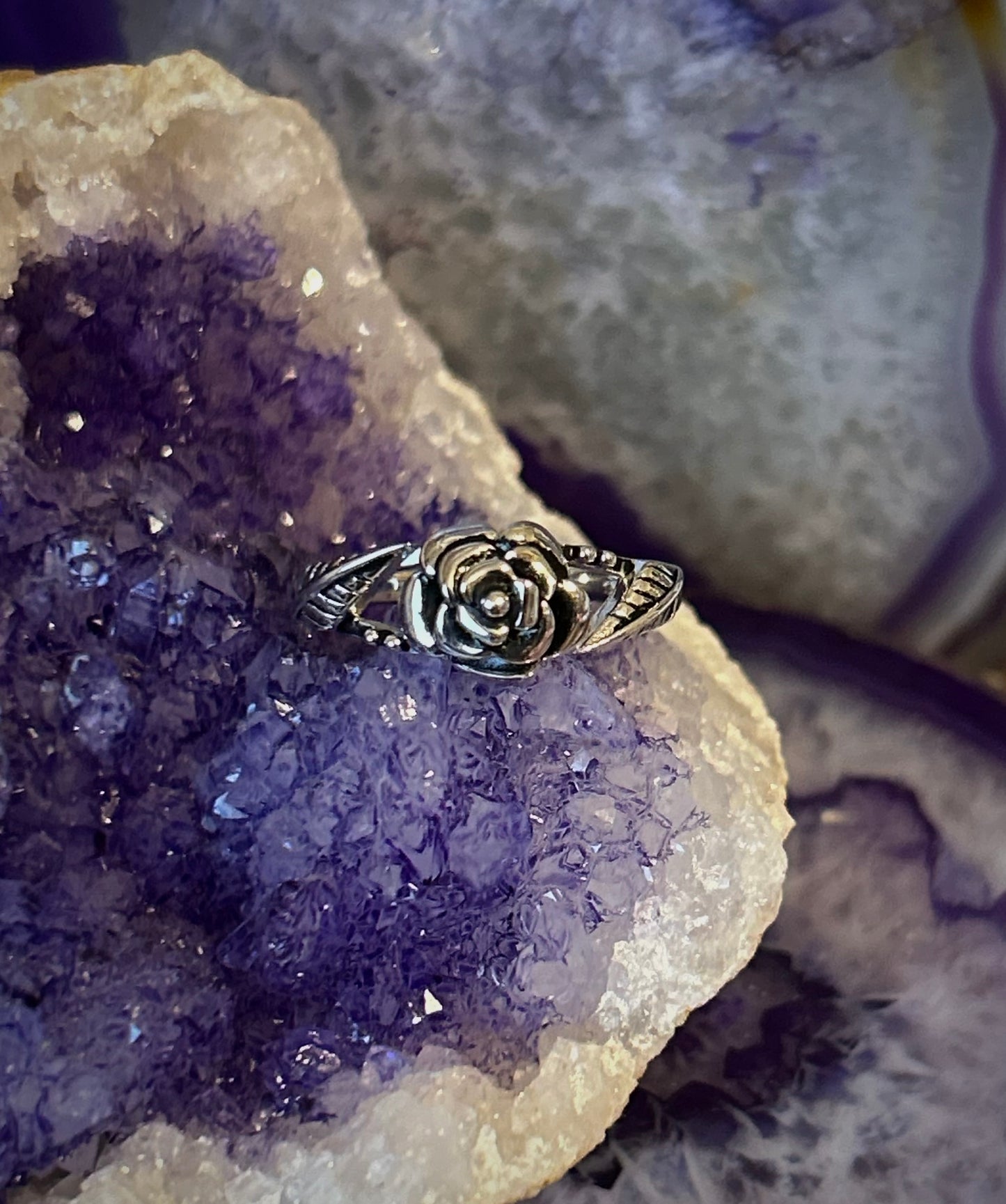 Sterling Silver Rose Rings