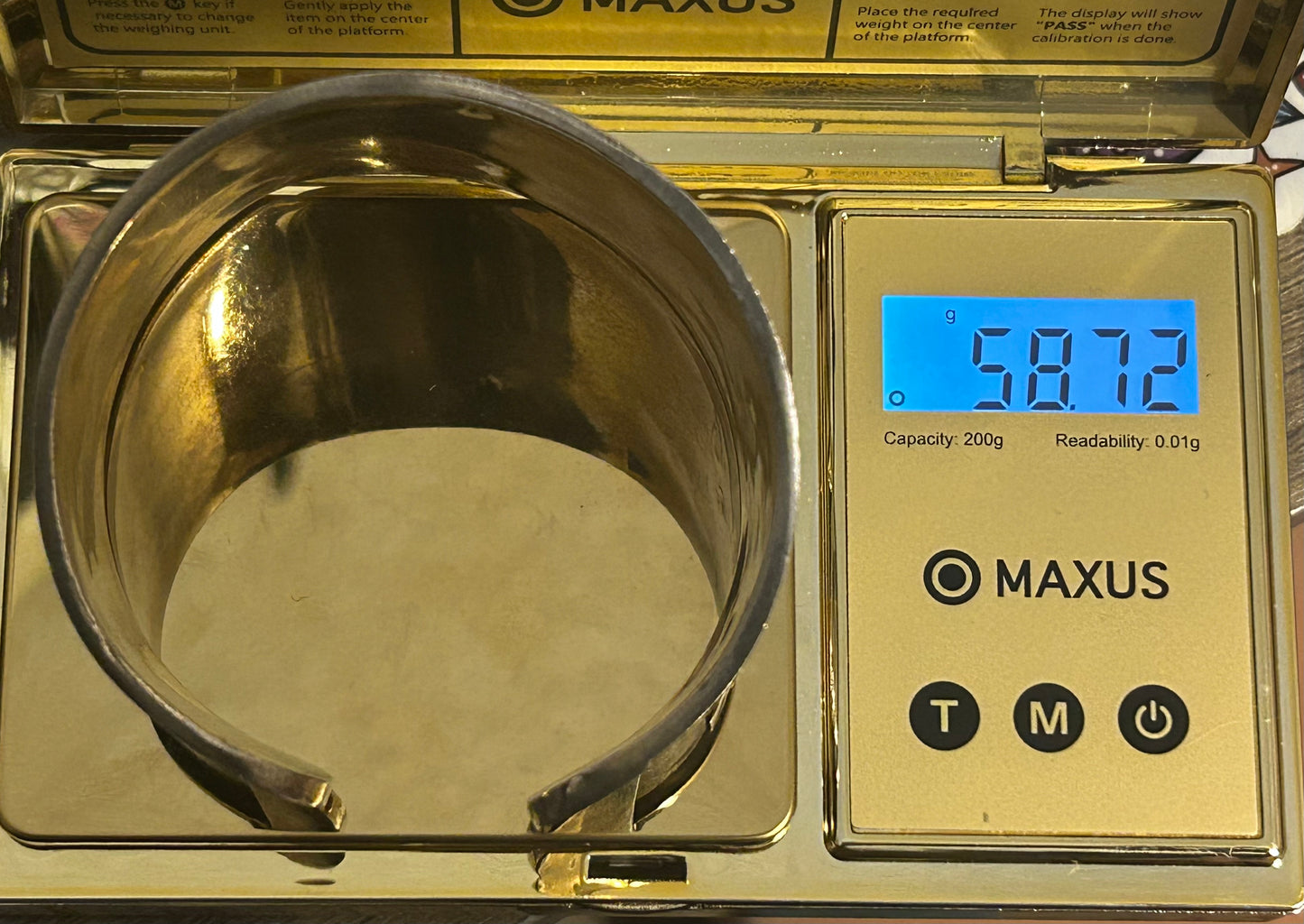 Sterling Silver Egyptian Crowning Of King Tut W/ Eye Of Horus Cuff Bracelet