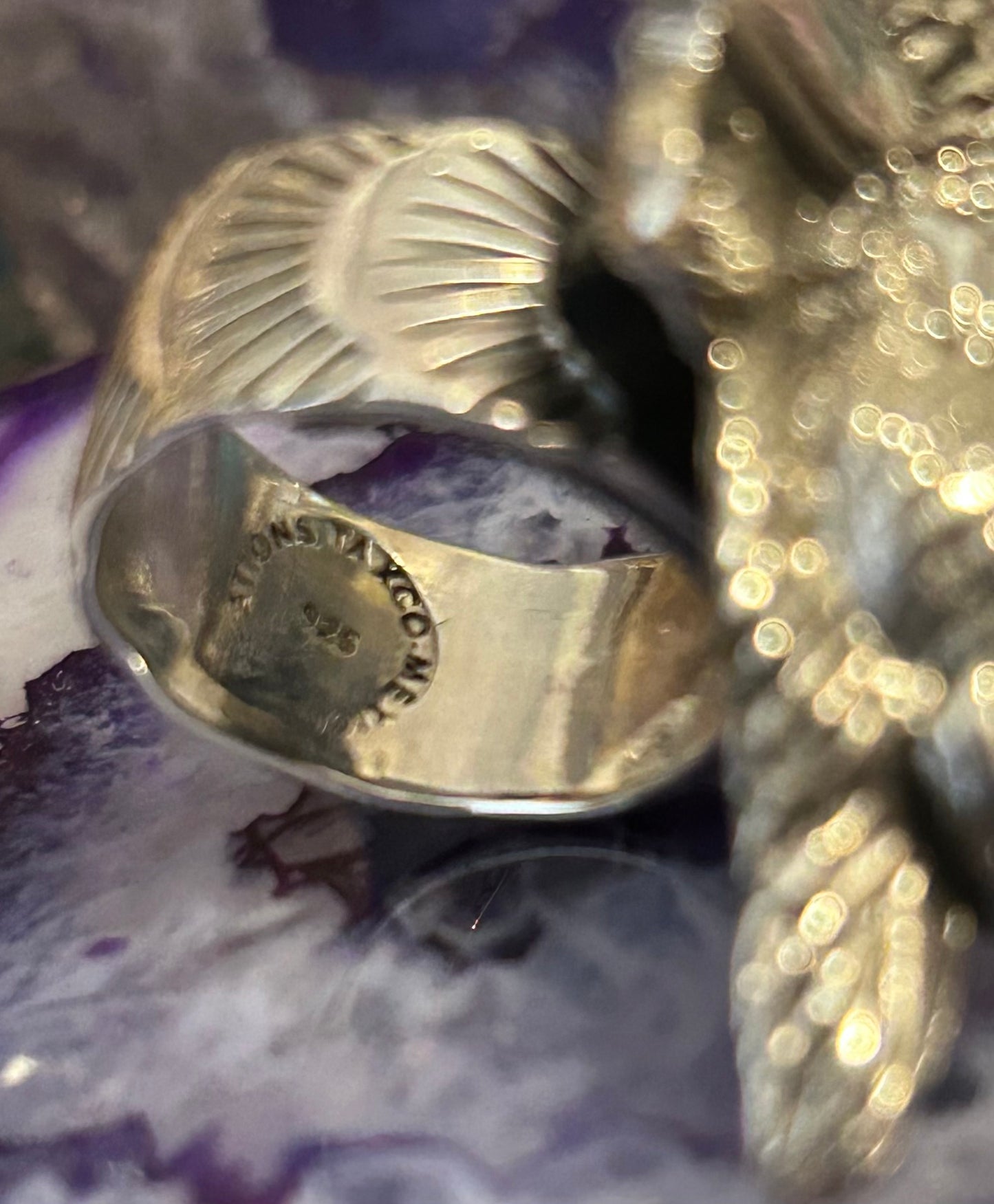 Sterling Silver Taxco Mexico Bison Head Adjustable Statement Ring