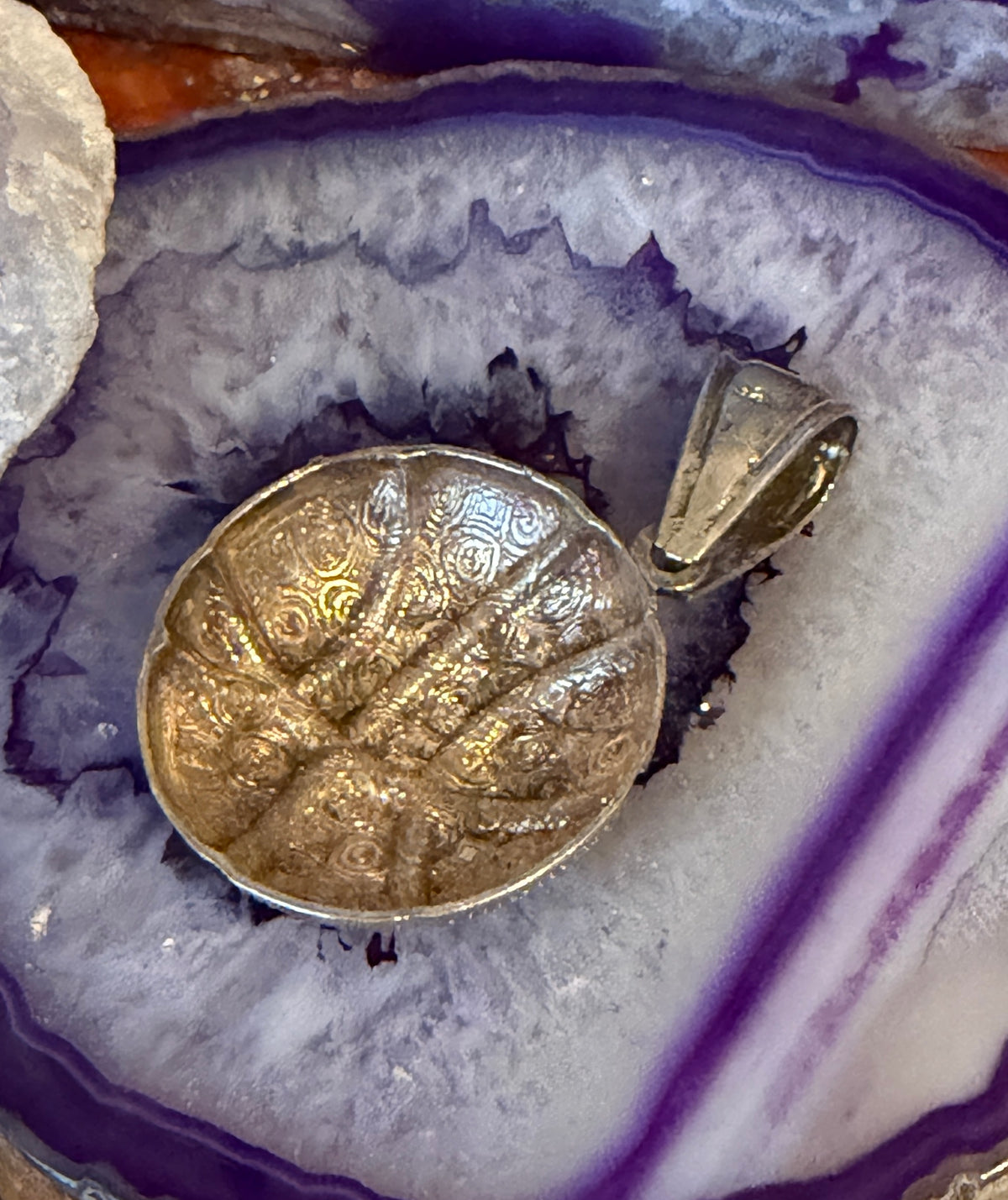 Vintage Sterling Silver 925 Large Basketball Pendant