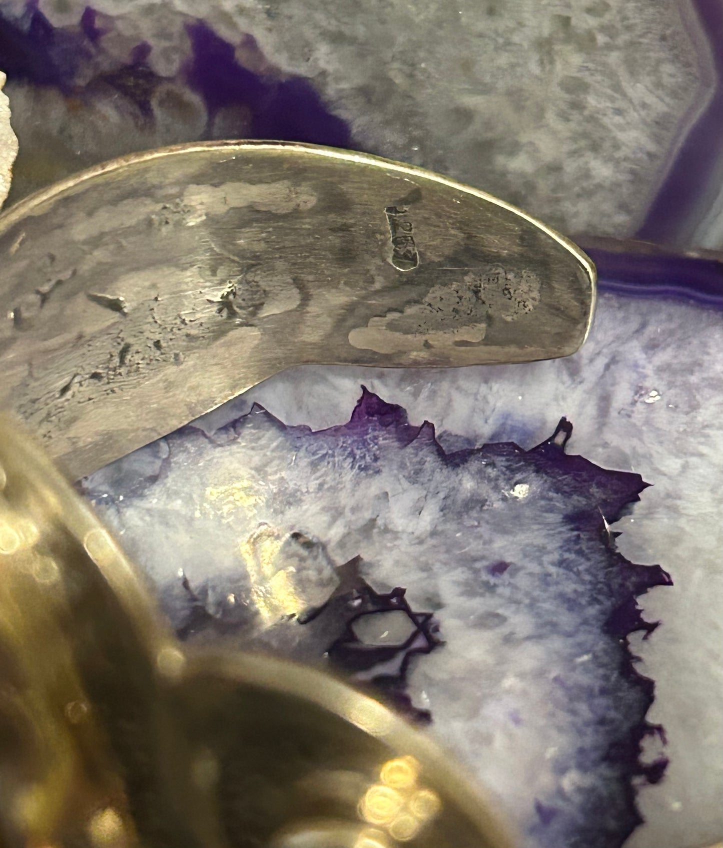 Sterling Silver, Tiger Eye, Multi-Stone Skull Cuff Bracelet