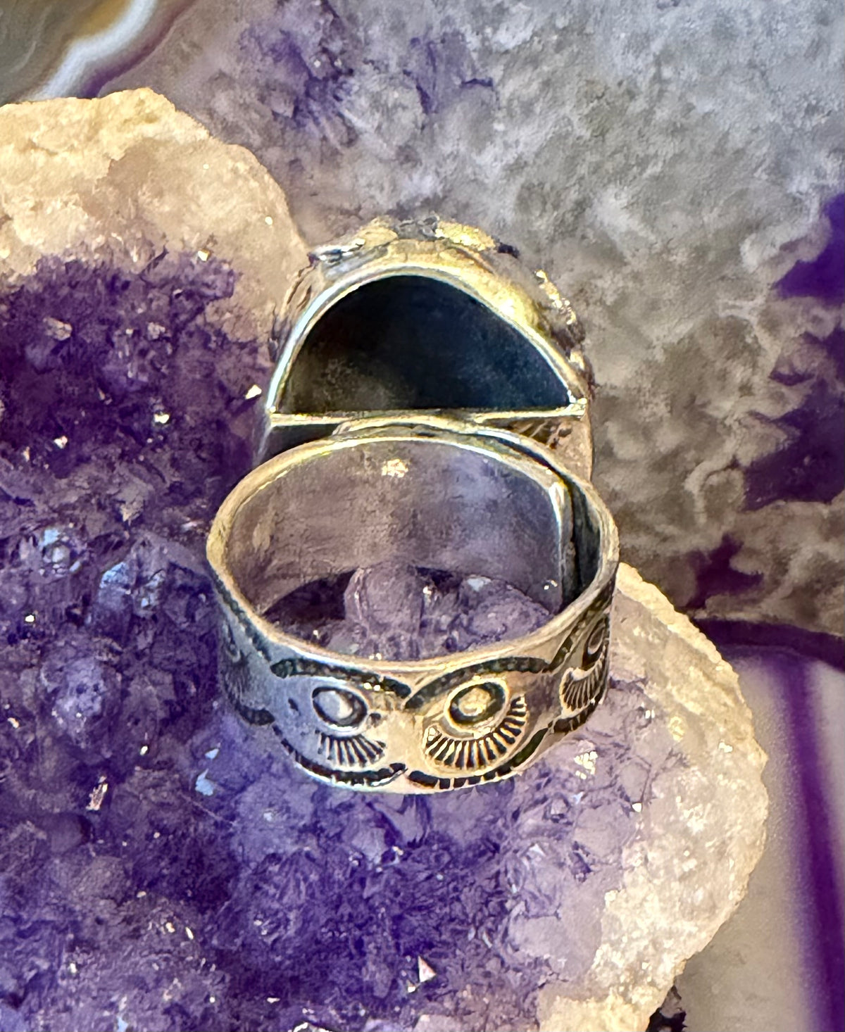 Sterling Silver Modern Taxco Mexico Chunky Statement 3D Sugar Skull Ring
