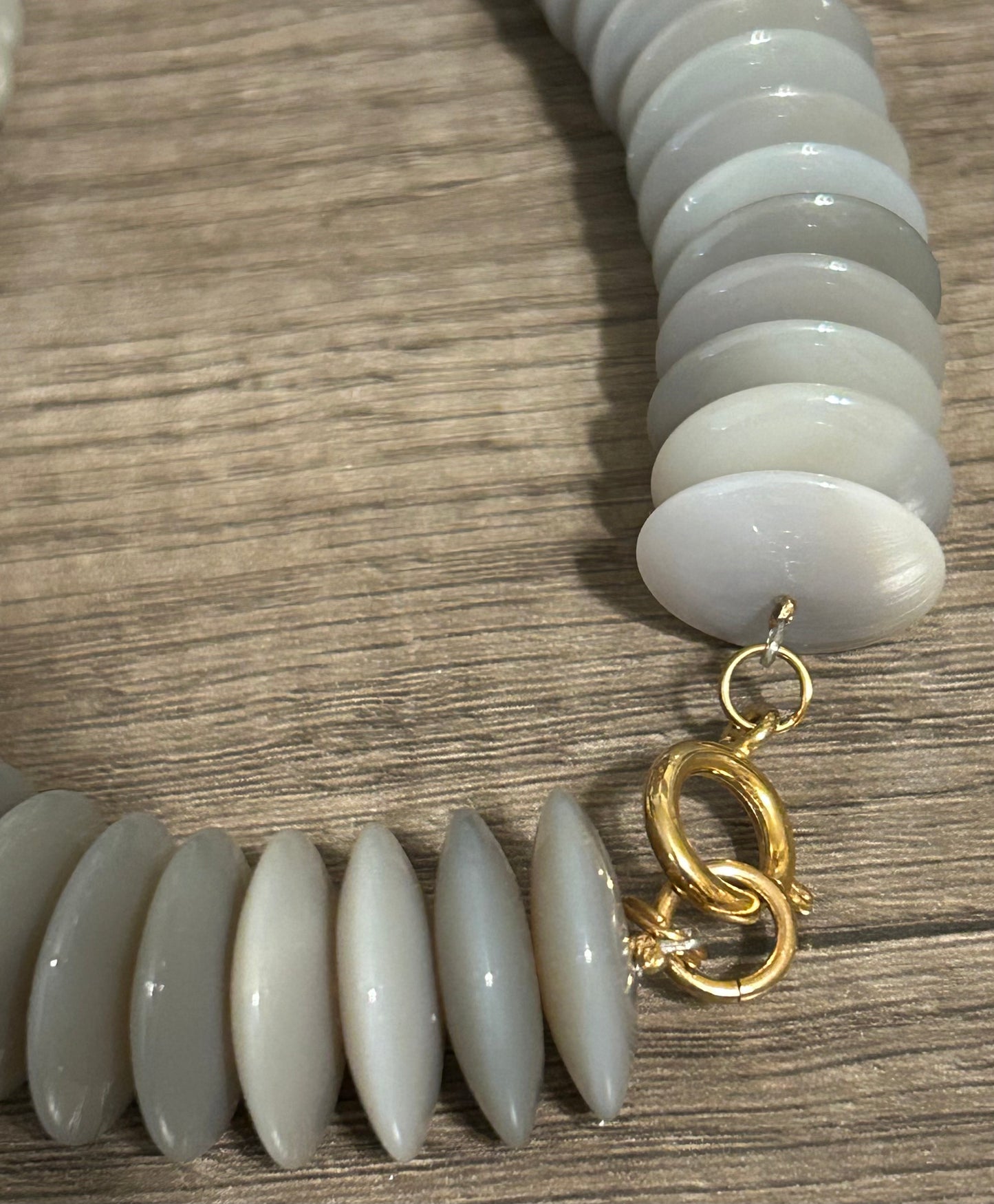 Vintage Rosemary G Ro-Do Beaded Necklace W/ Multi Stone Pendant