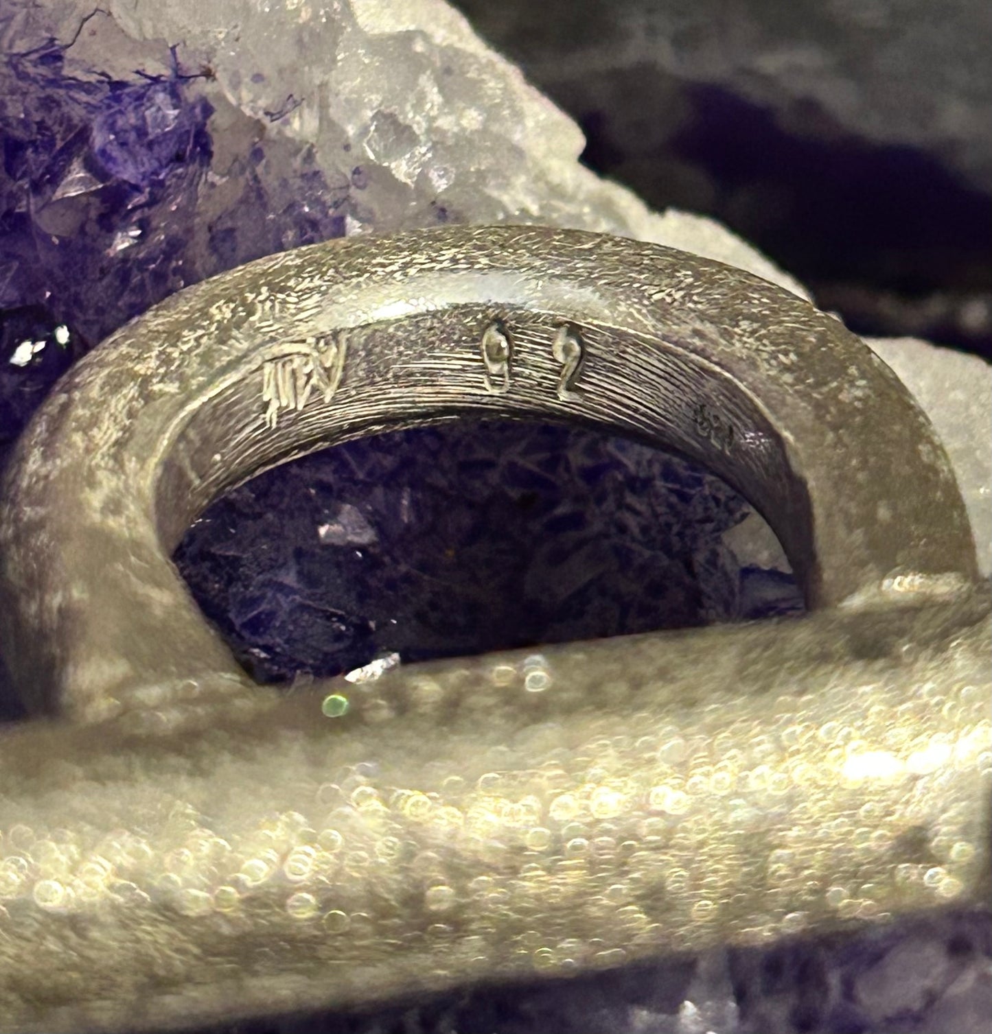 GUZ LOVE NO.92 • Sterling Silver Sculptural Abstract Bar Ring • Size 8
