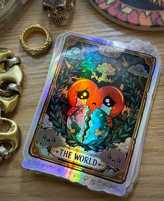 KID GRIMM as “THE WORLD” Card Sticker