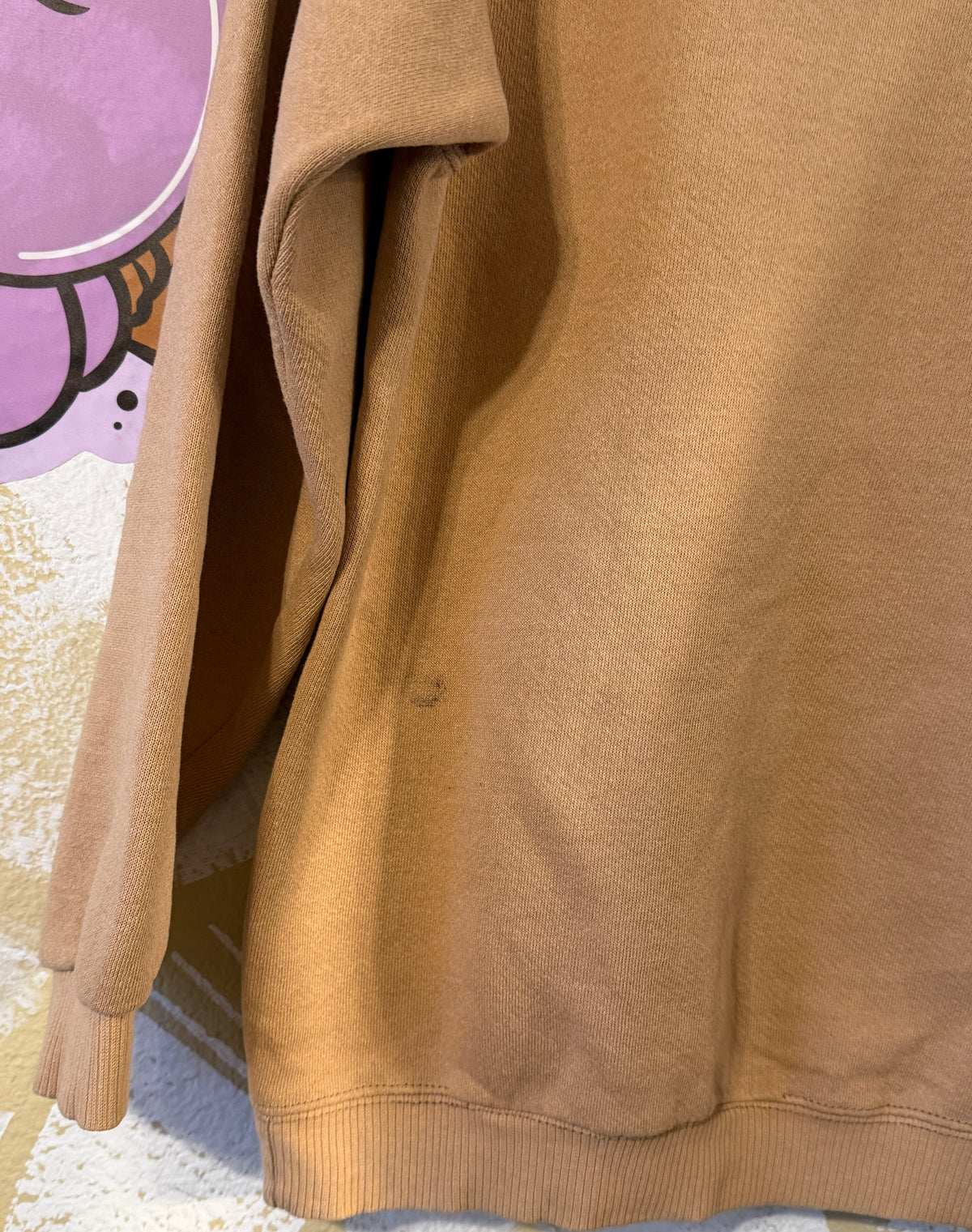 GuzFurbished SPOOKY SZN KID GRIMM Vtg Tan Crewneck Sweatshirt