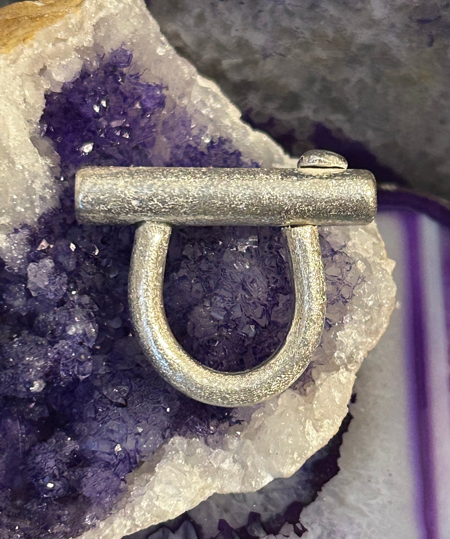 GUZ LOVE NO.92 • Sterling Silver Sculptural Abstract Bar Ring • Size 8