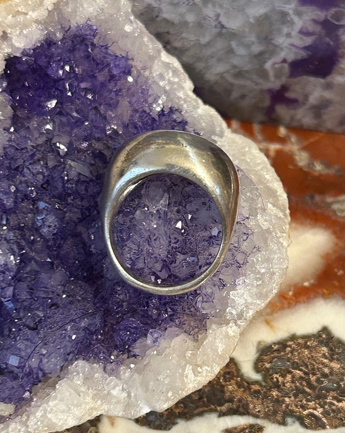 Vintage Sterling Silver Chunky Dome Ring Size 6.75