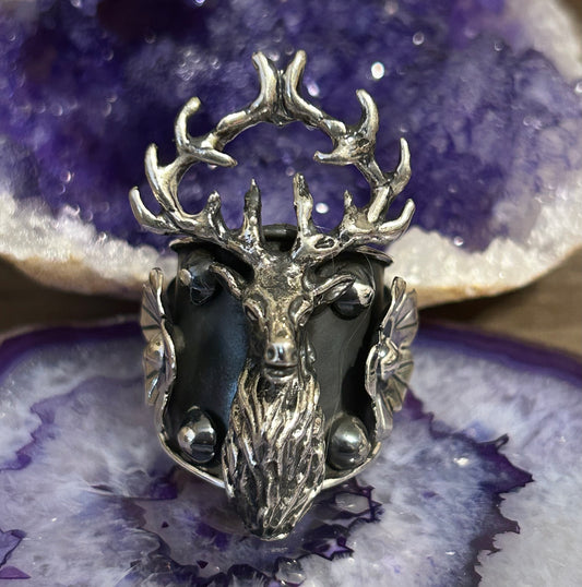 Sterling Silver Taxco Mexico Handmade Deer Ring