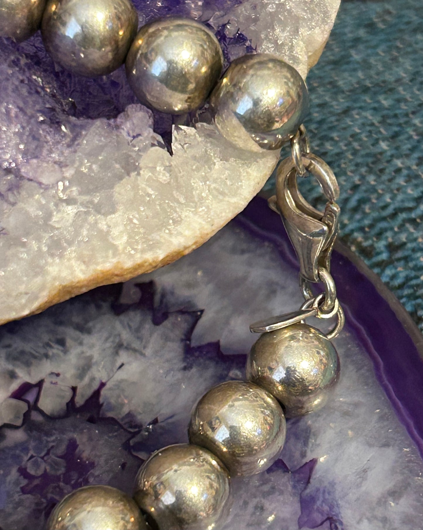 Vintage Sterling Silver Silpada 9mm Ball Bracelet