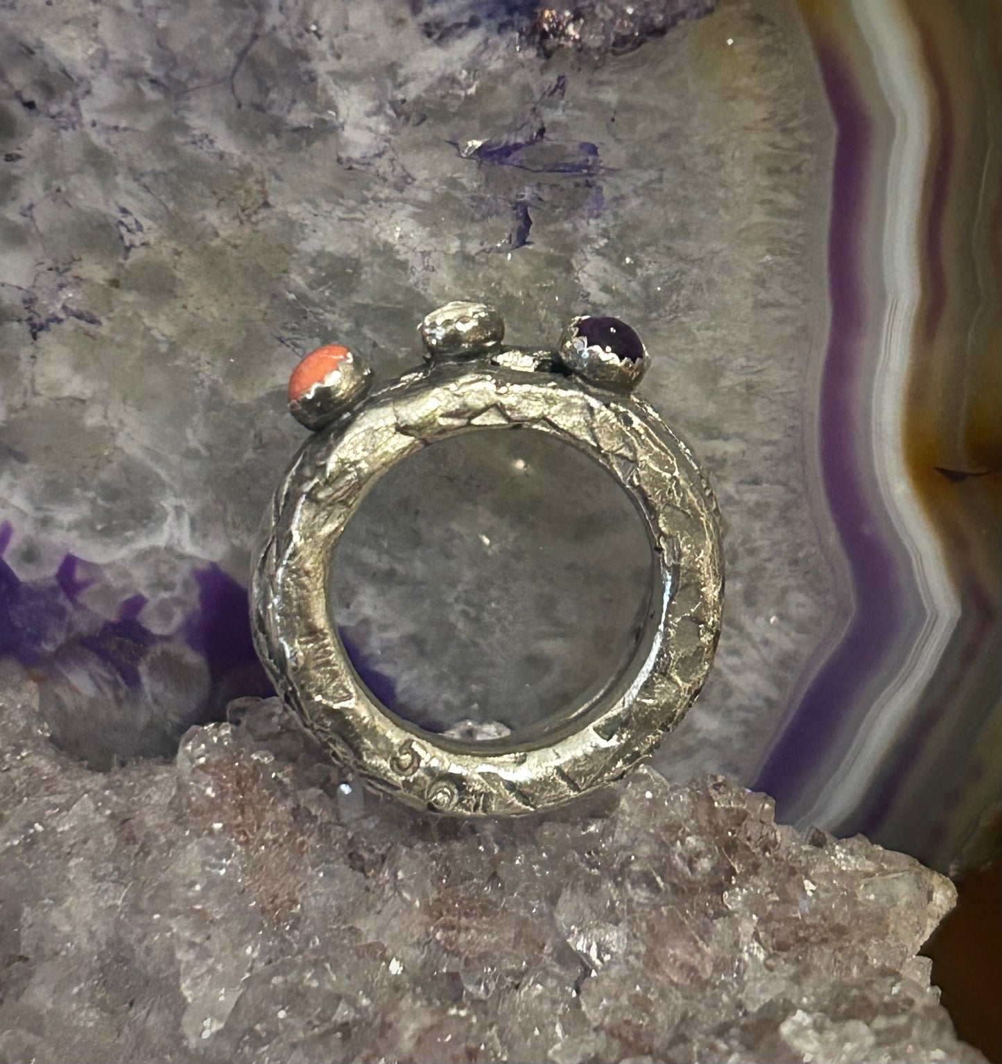 GUZ LOVE NO.50 • GuzFurbished 3-Stone “Apocalypse” Ring • Size 5.5