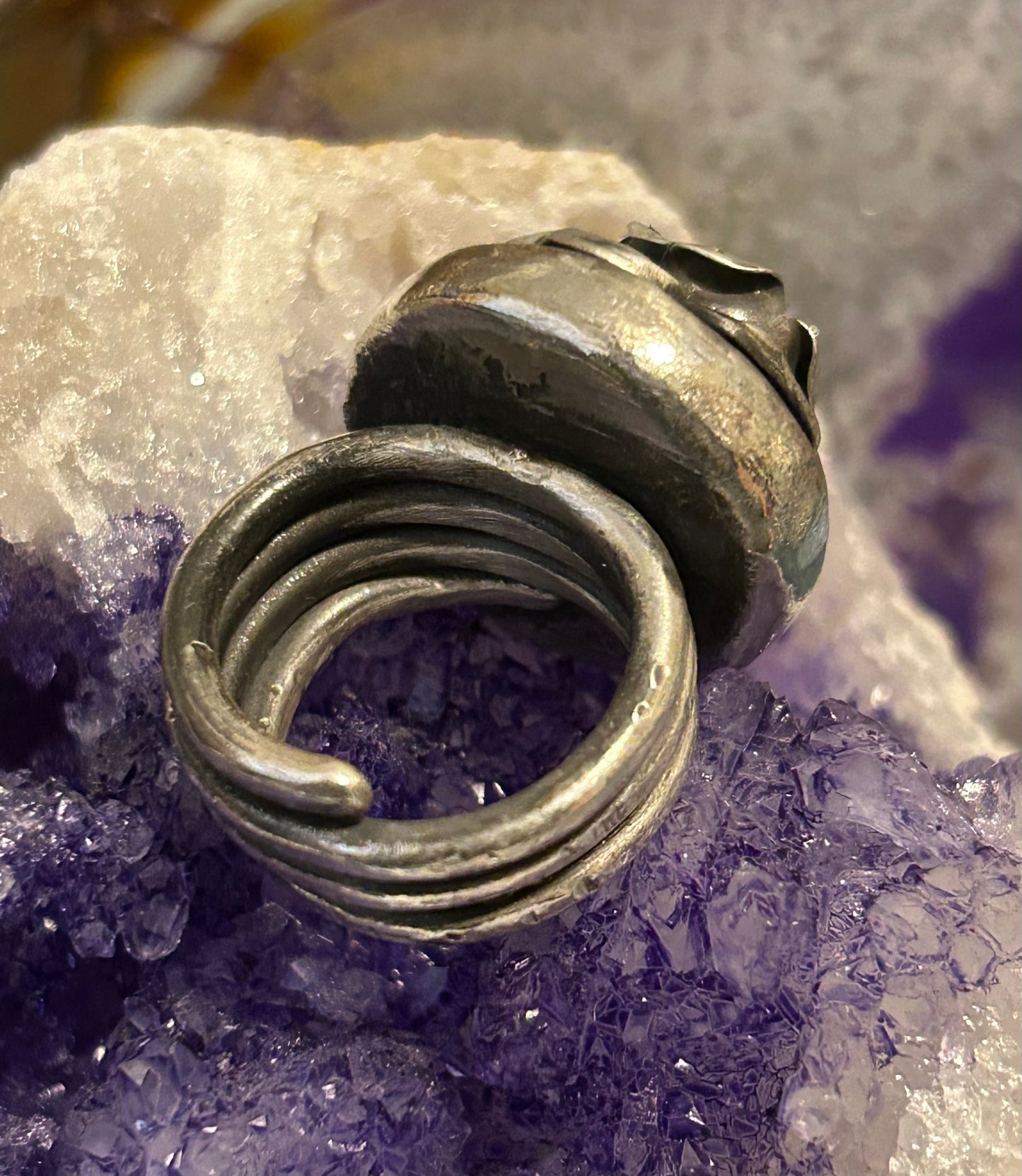 GUZ LOVE 1of1 Sterling Silver Round Rose Ring • Size 7