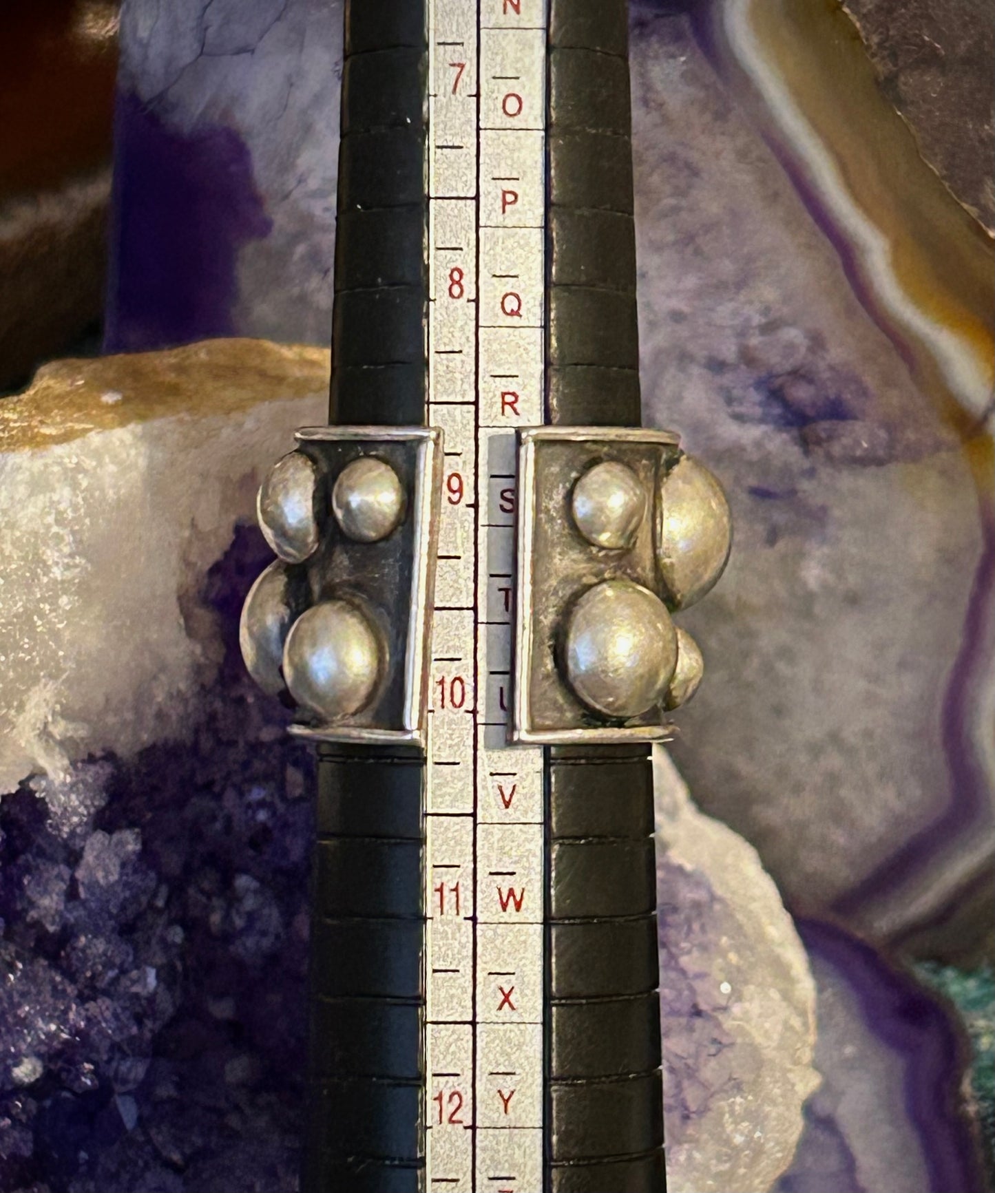 Sterling Silver Taxco Mexico Wide Ball Band Ring Size 7.25-9