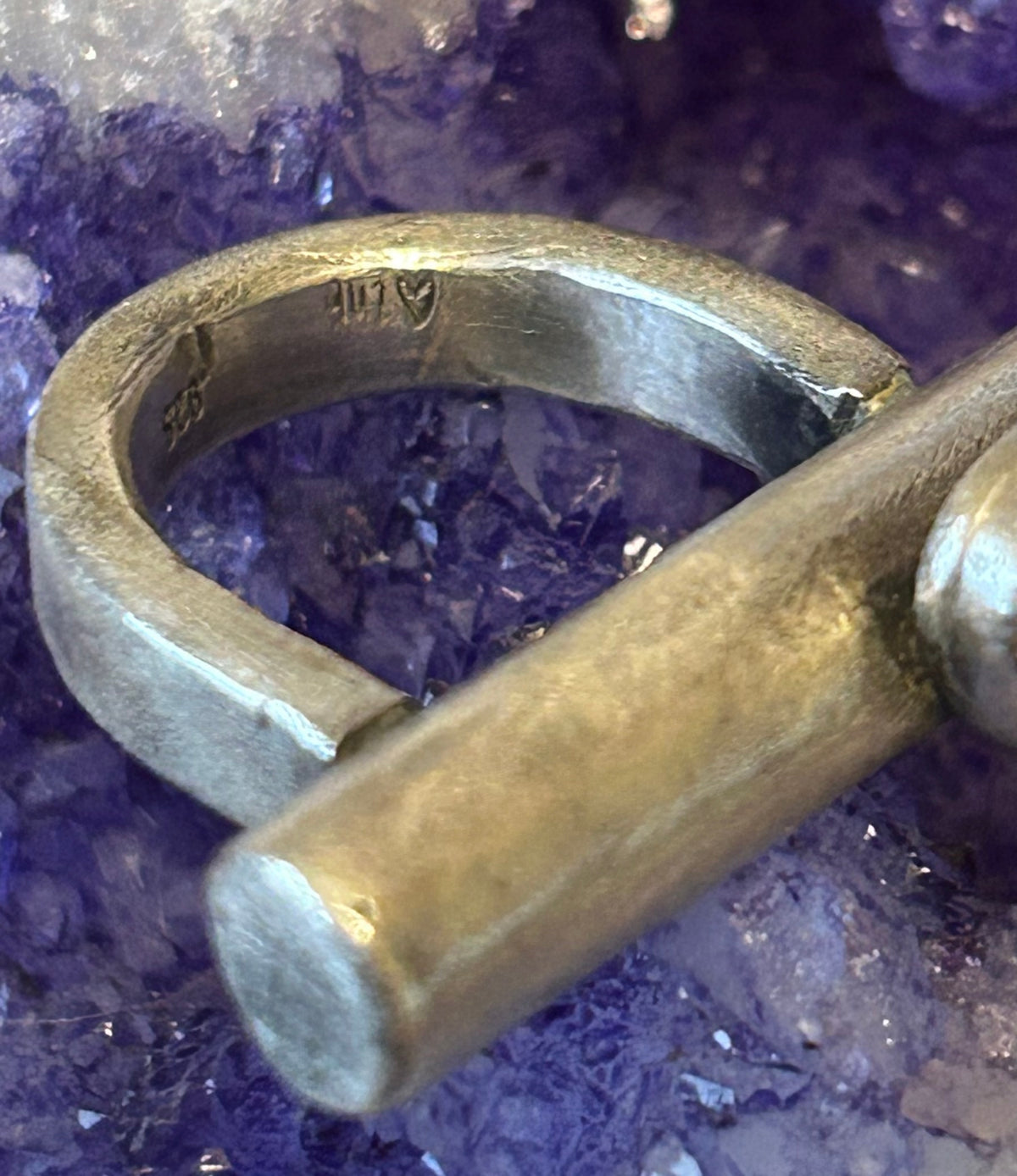 GUZ LOVE NO.115 • Sterling Silver Sculptural Heart Quartz Ring Size 7
