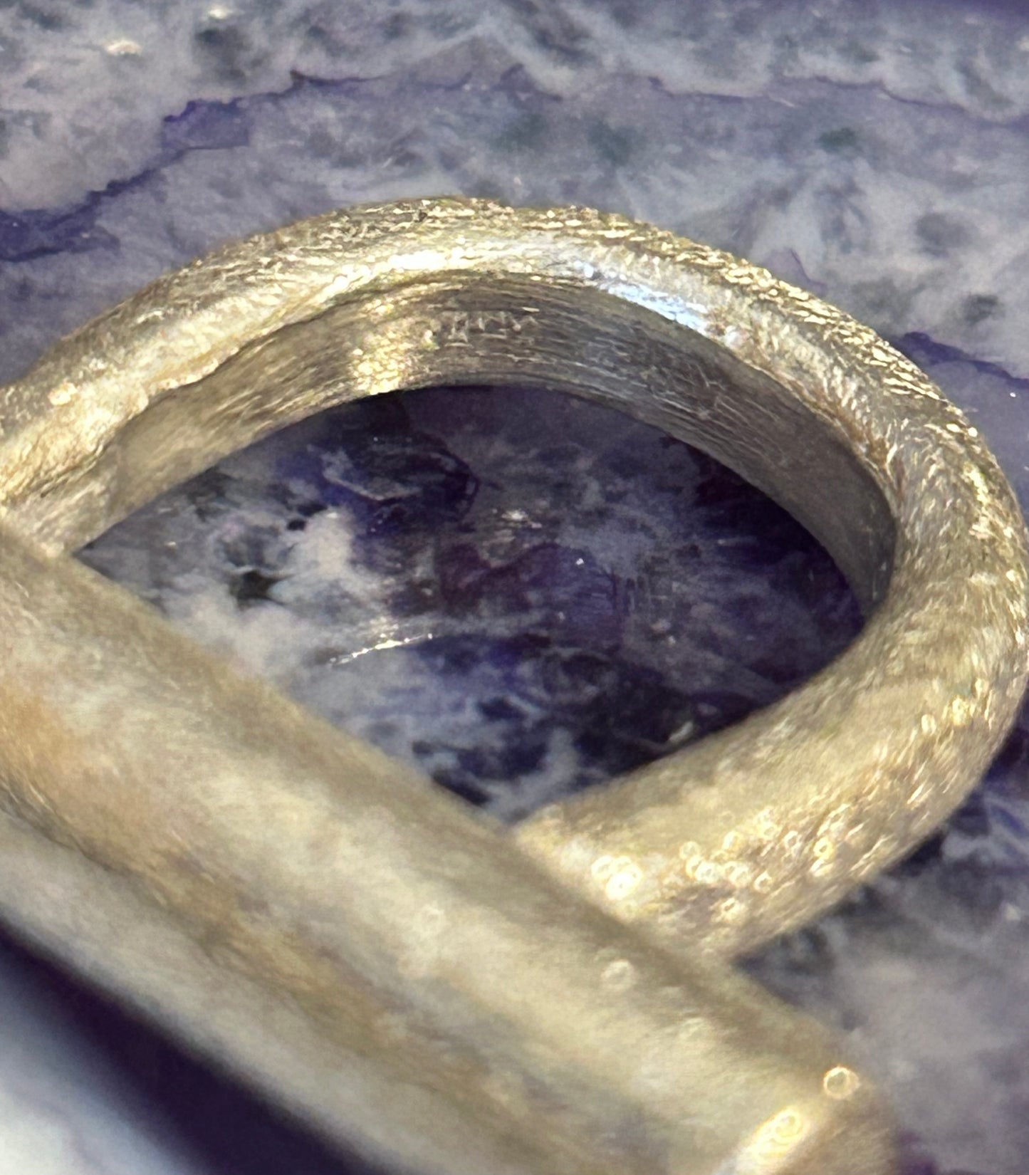 GUZ LOVE NO.83 • Sterling Silver Abstract Modernist  White Topaz Ring • Sz 8