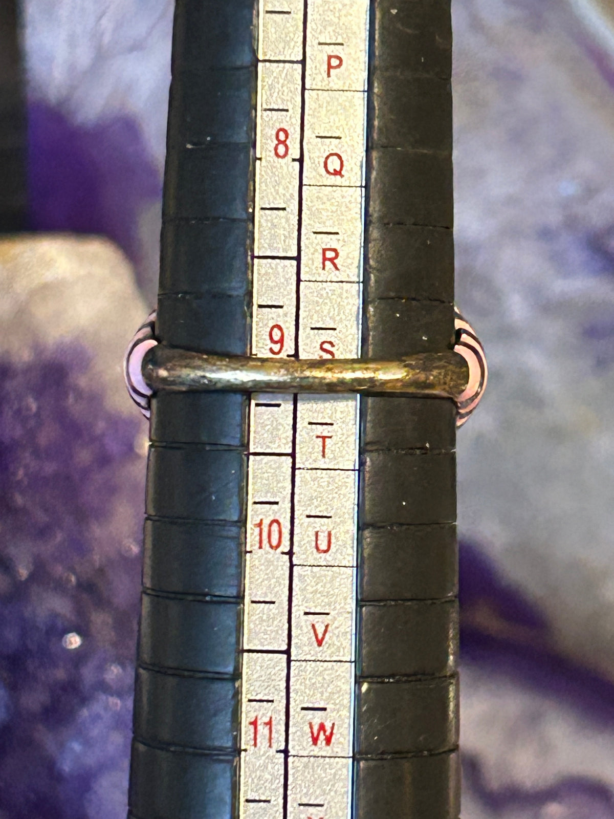 Sterling Silver Rarities by Carol Brodie Pink Enamel & Gemstones Ring • Size 9