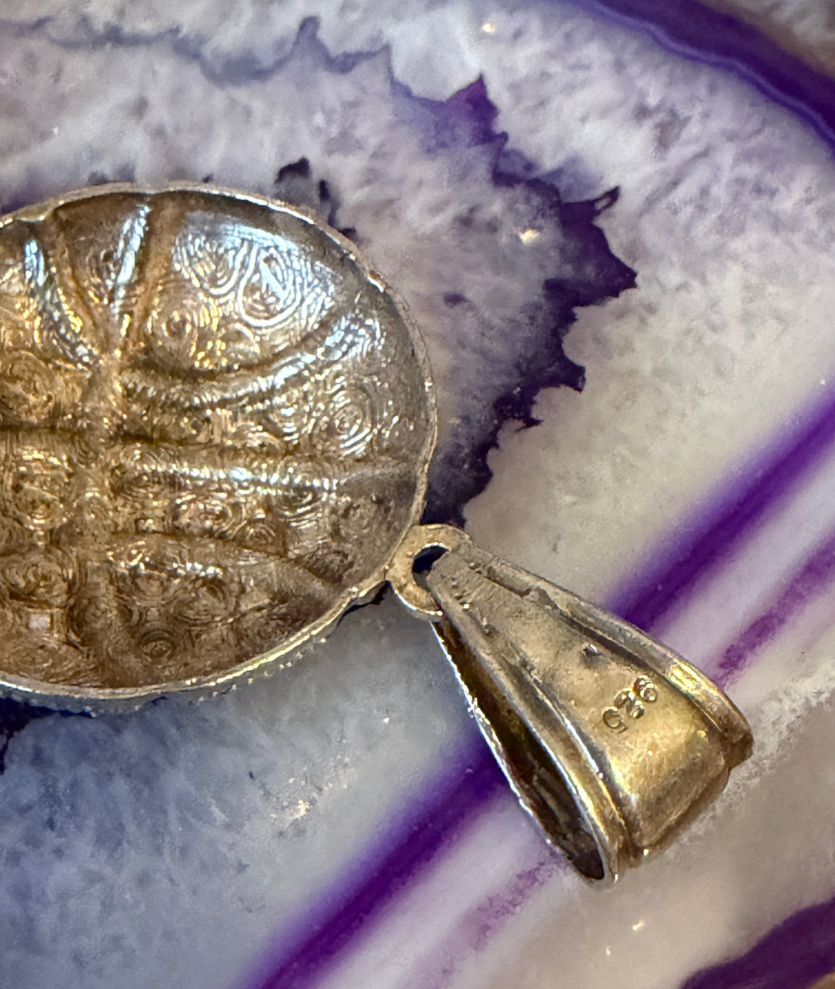 Vintage Sterling Silver 925 Large Basketball Pendant