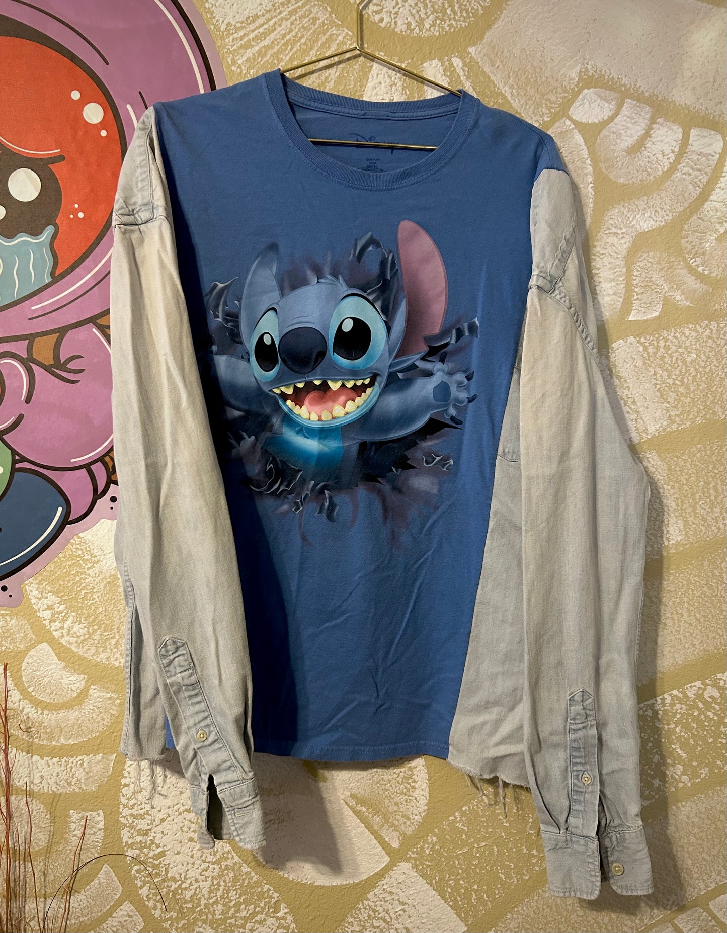 GuzFurbished 1of1 CutNsew “ALIEN BREAKTHROUGH” Long-Sleeve Shirt
