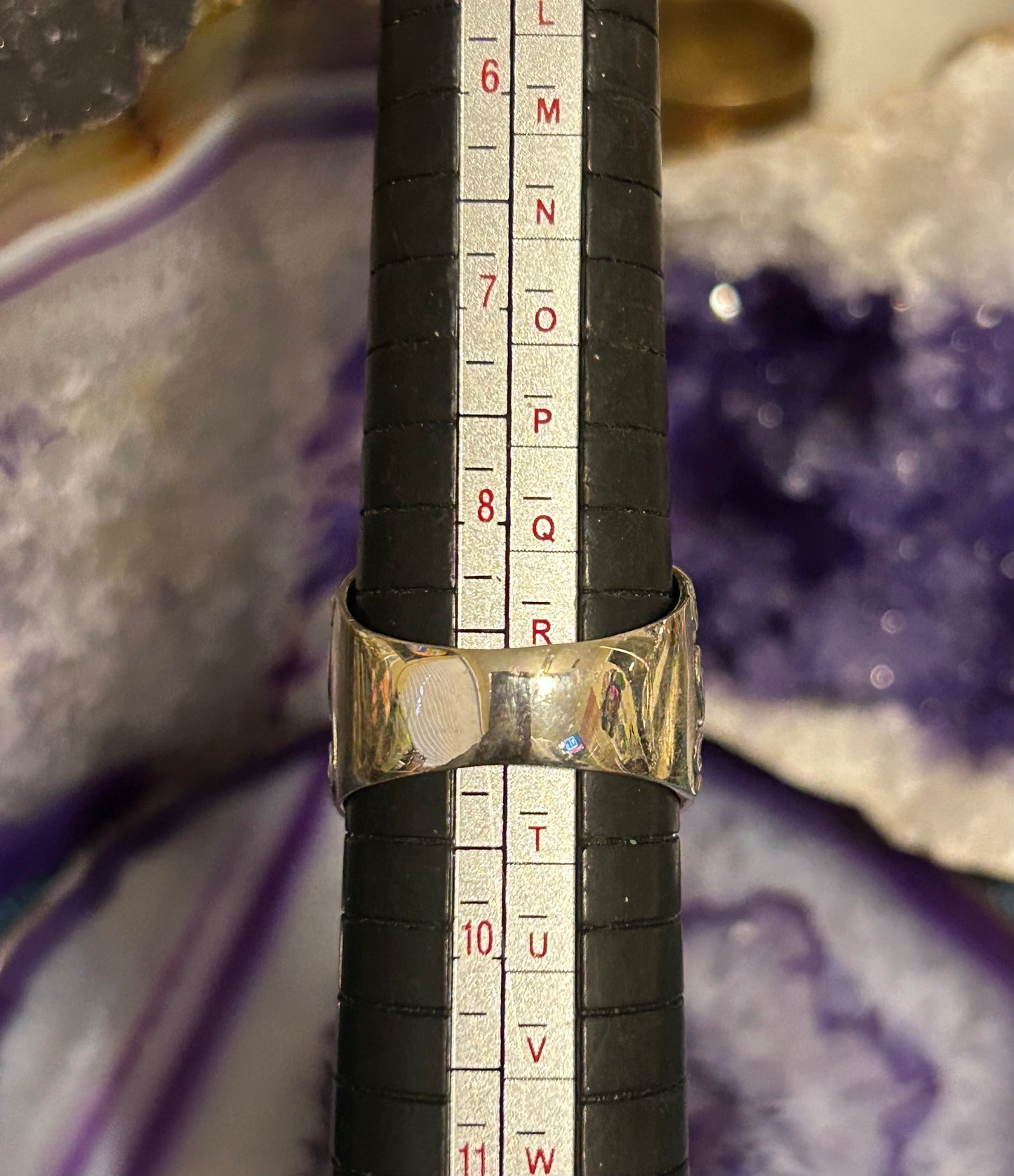 Sterling Silver Sugar Skull With Ruby Eyes Large Skull Ring Size 9