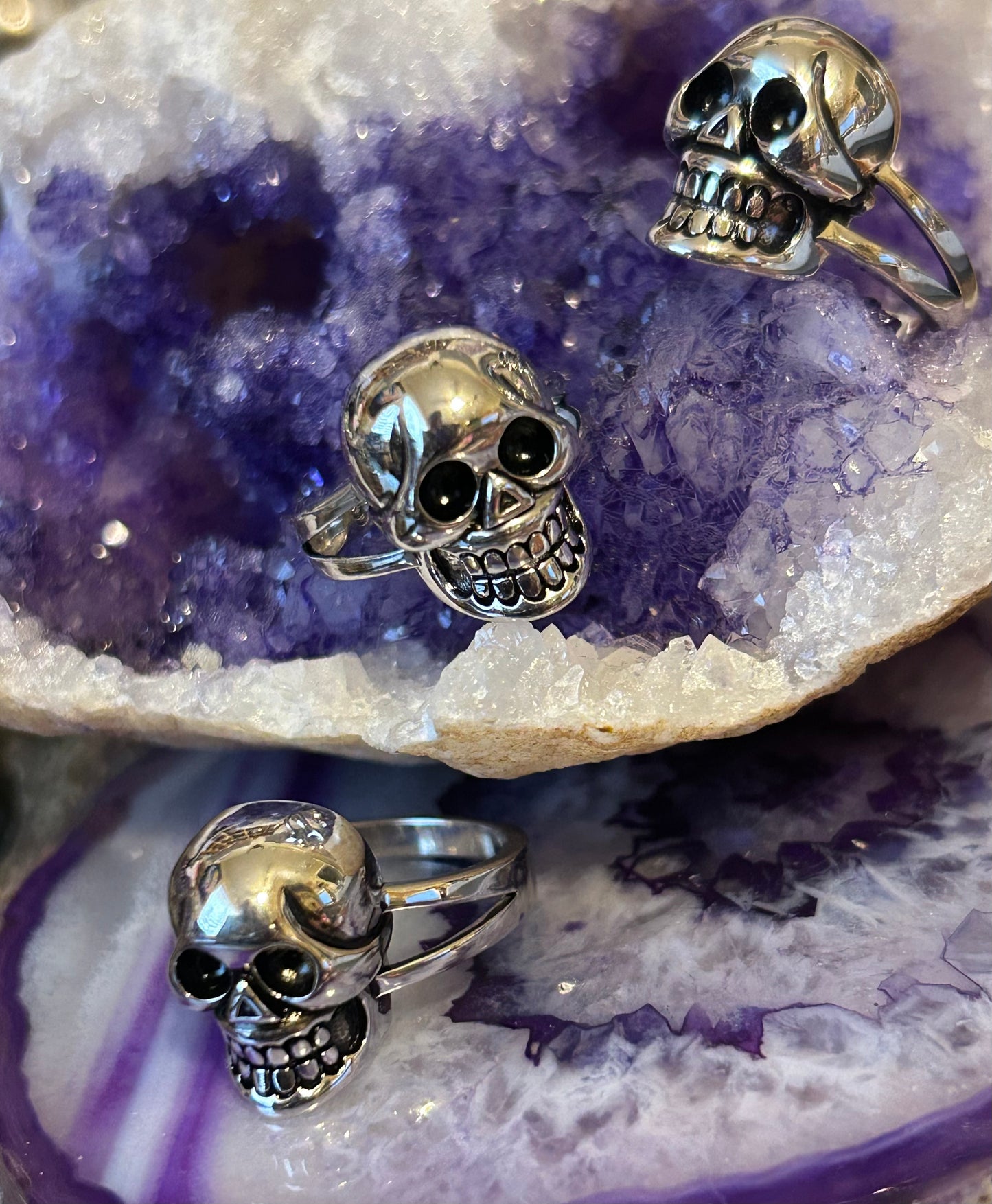 Sterling Silver Modern Skull Ring