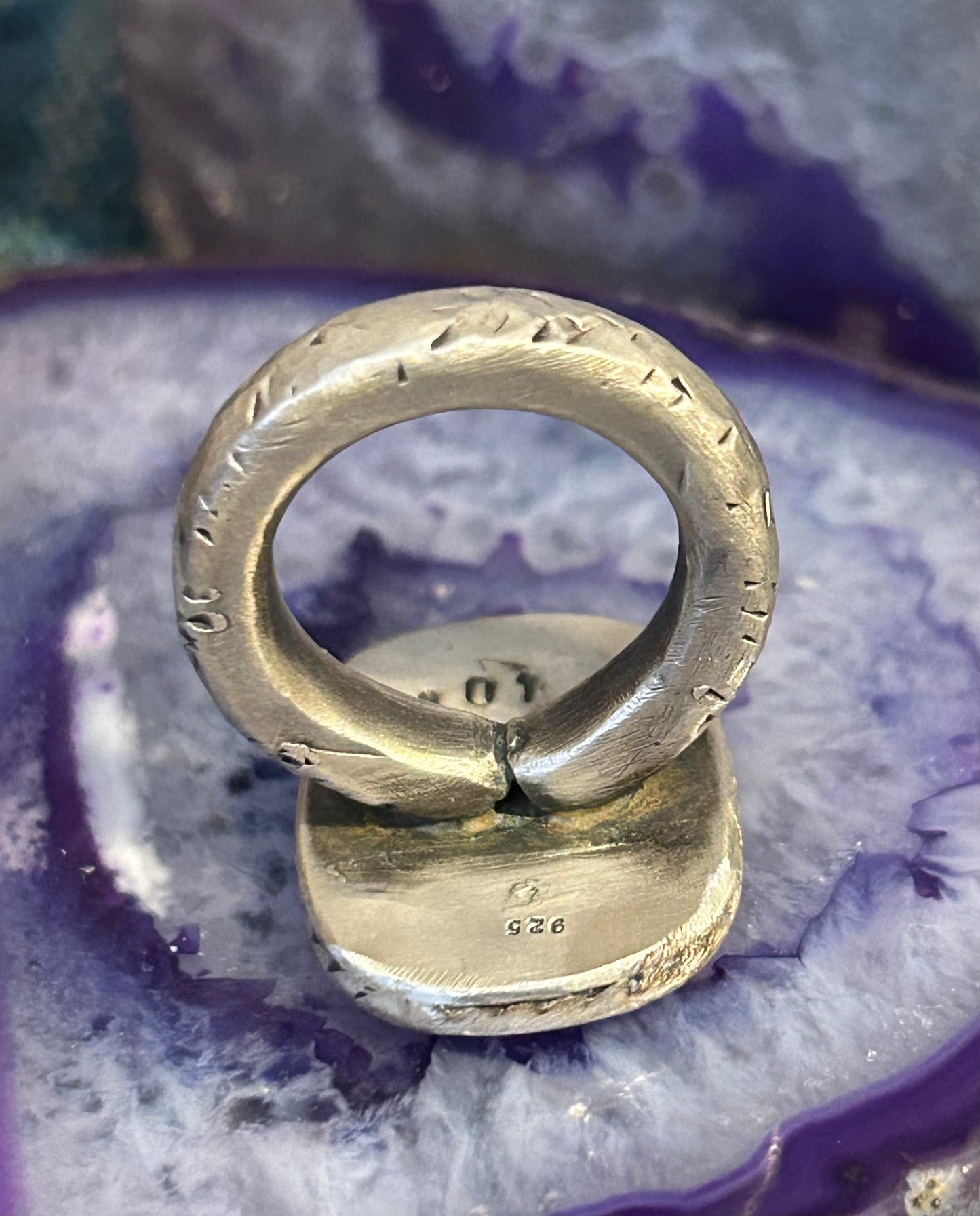 GUZ LOVE NO.101 • Sterling Silver Roysten Ribbon Turquoise Ring • Size 6