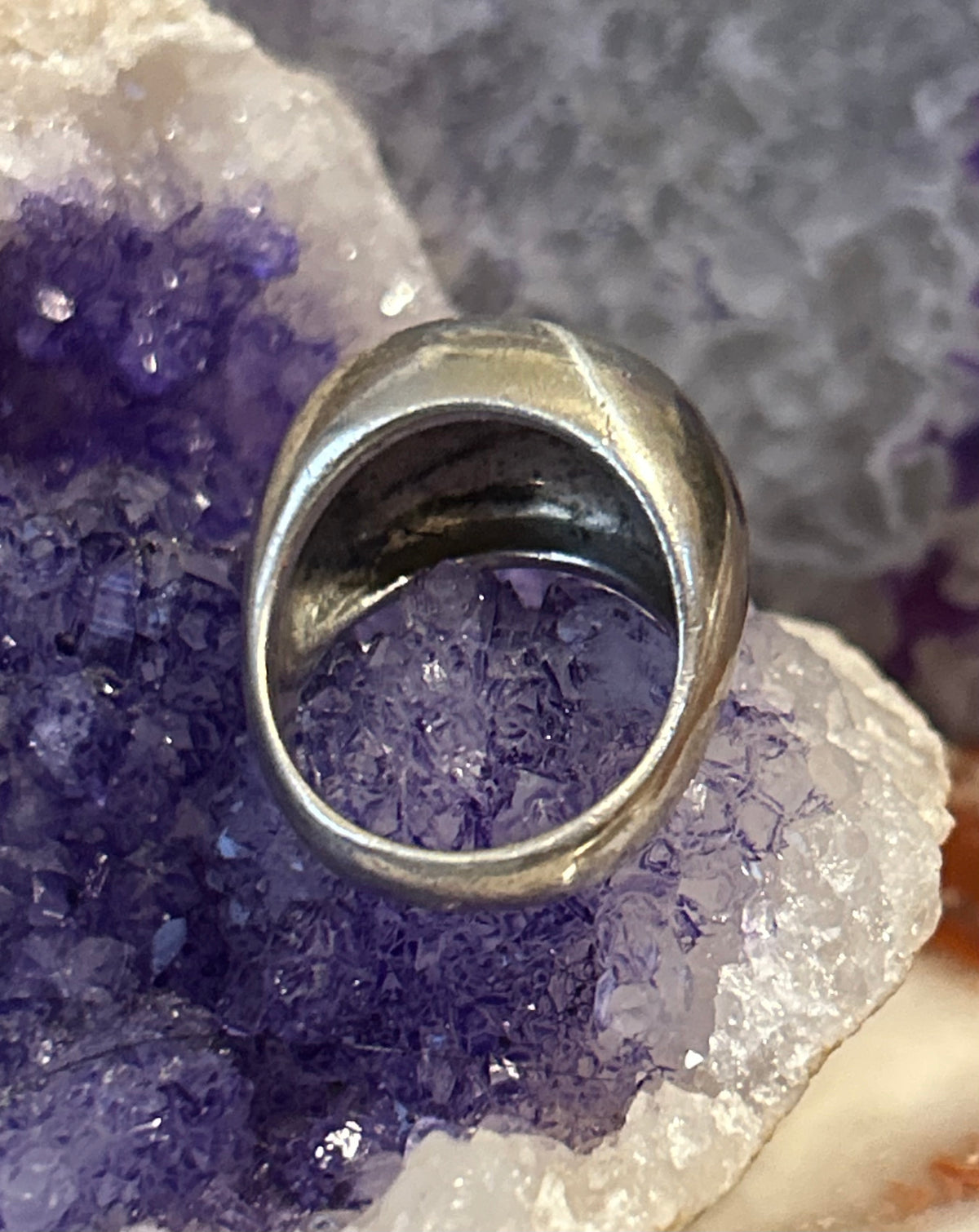 Vintage Sterling Silver Chunky Dome Ring Size 6.75