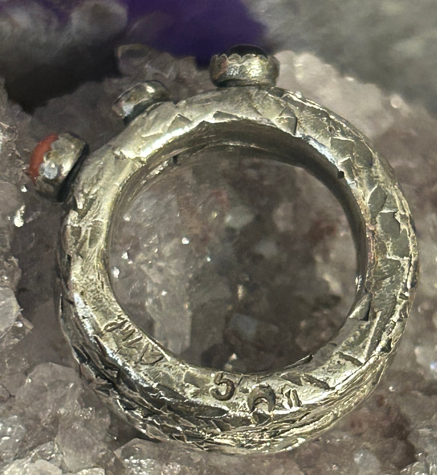 GUZ LOVE NO.50 • GuzFurbished 3-Stone “Apocalypse” Ring • Size 5.5