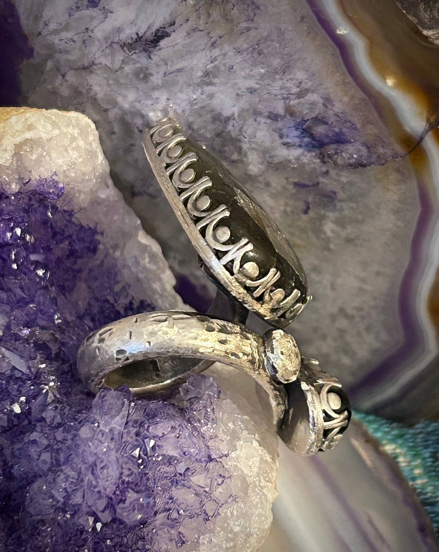 GUZ LOVE NO.99 • Sterling Silver, Labradorite, & Smokey Quartz Ring