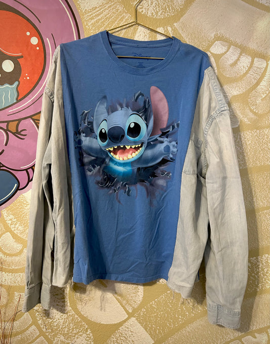 GuzFurbished 1of1 CutNsew “ALIEN BREAKTHROUGH” Long-Sleeve Shirt